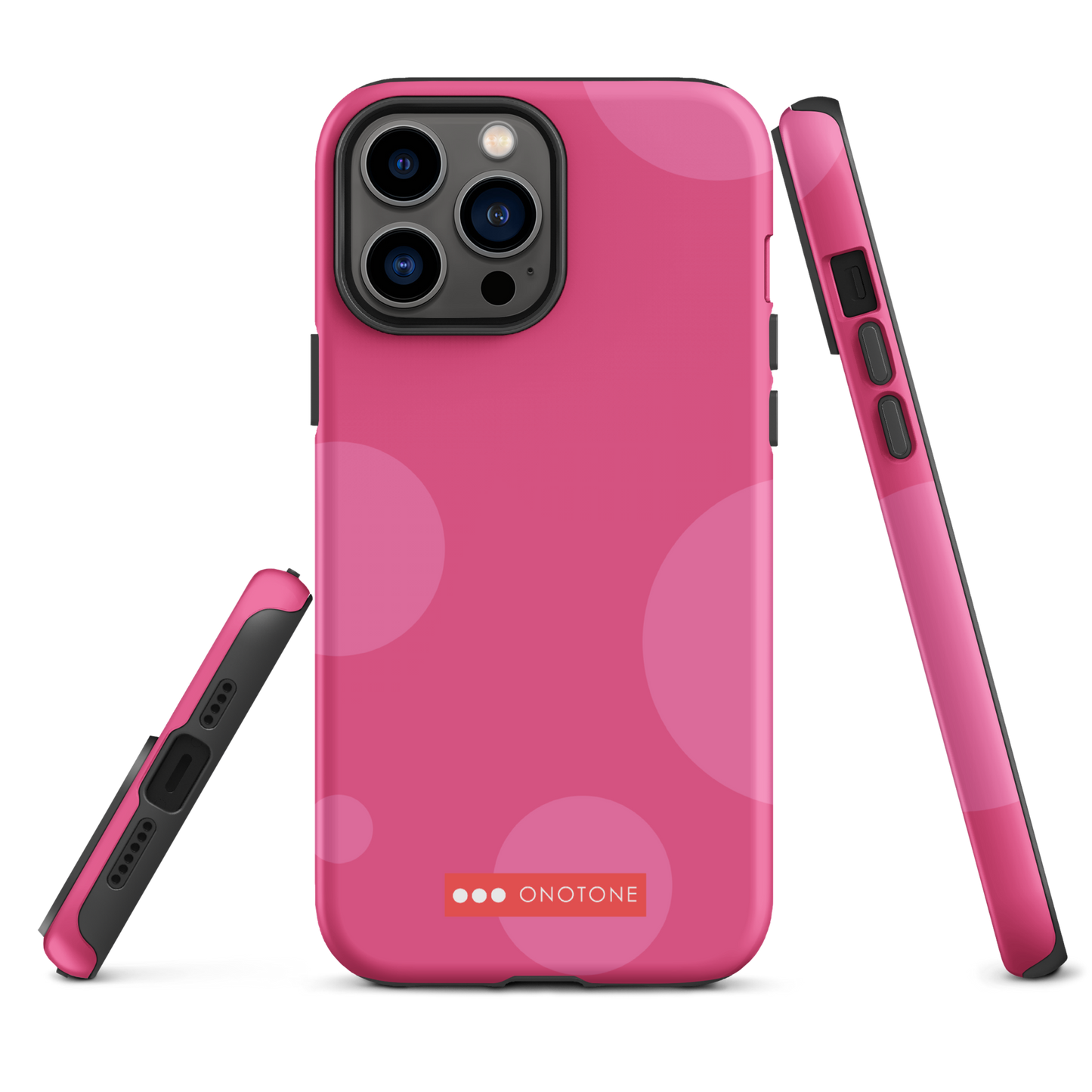 Dual Layer pink modern iPhone® Case