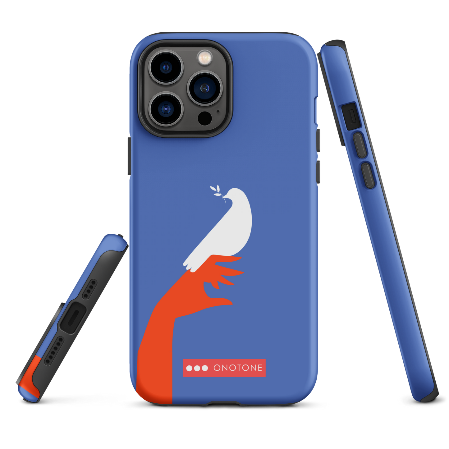 Dual Layer blue modern iPhone® Case
