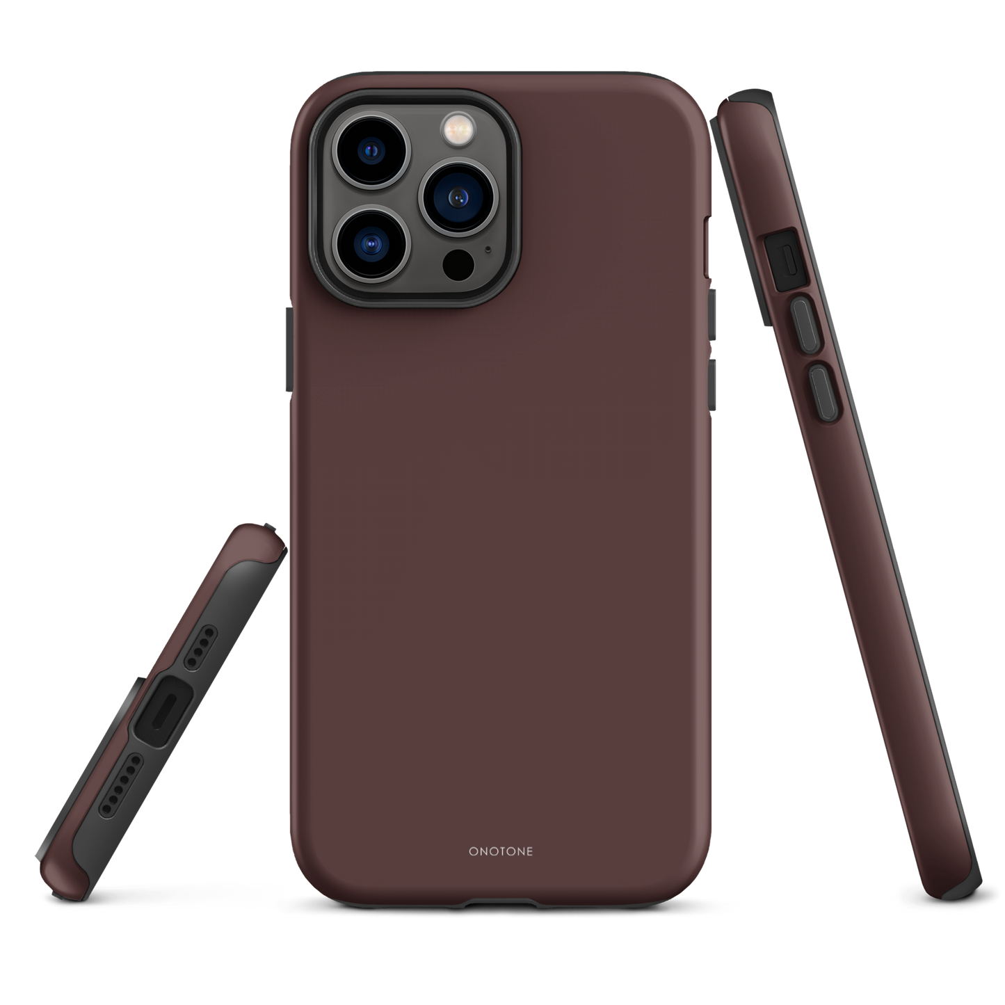 GRAY MINIMALIST IPHONE® CASE - PANTONE® BITTER CHOCOLATE