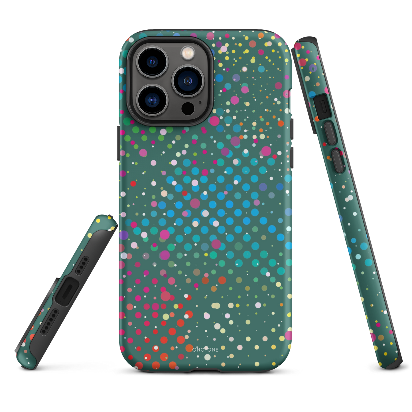 Bottle Green Polka Dot iPhone 14 Case