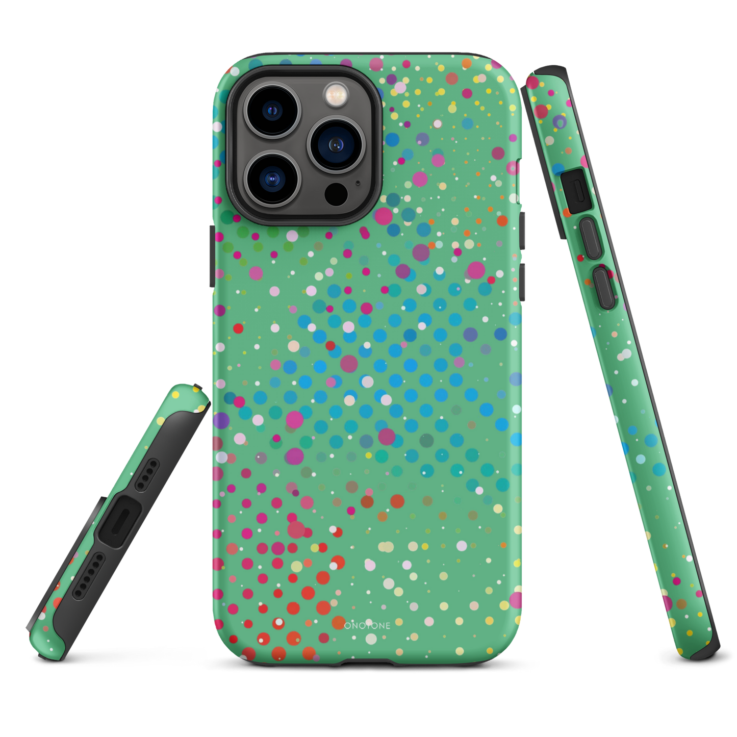 Medium Aquamarine Polka Dot iPhone 14 Case
