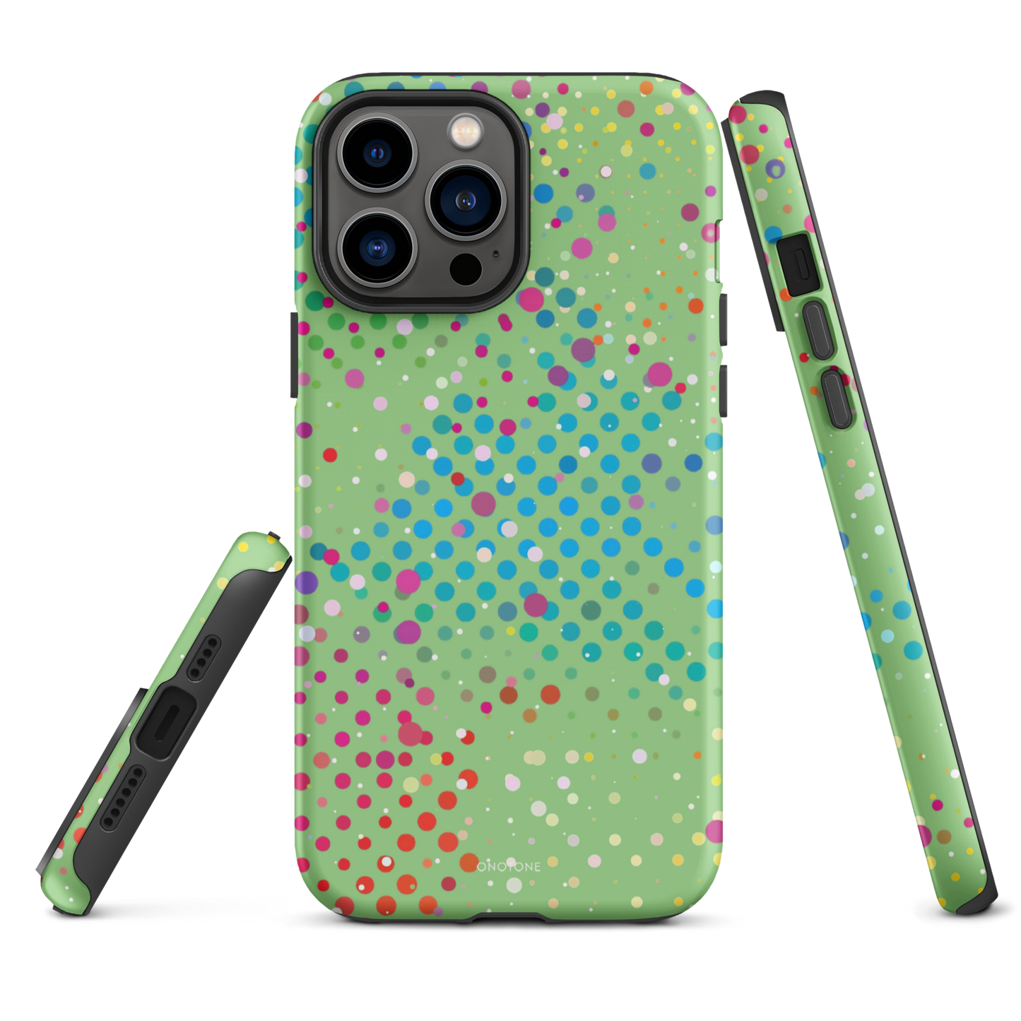 Granny Smith Apple Polka Dot iPhone 14 Case