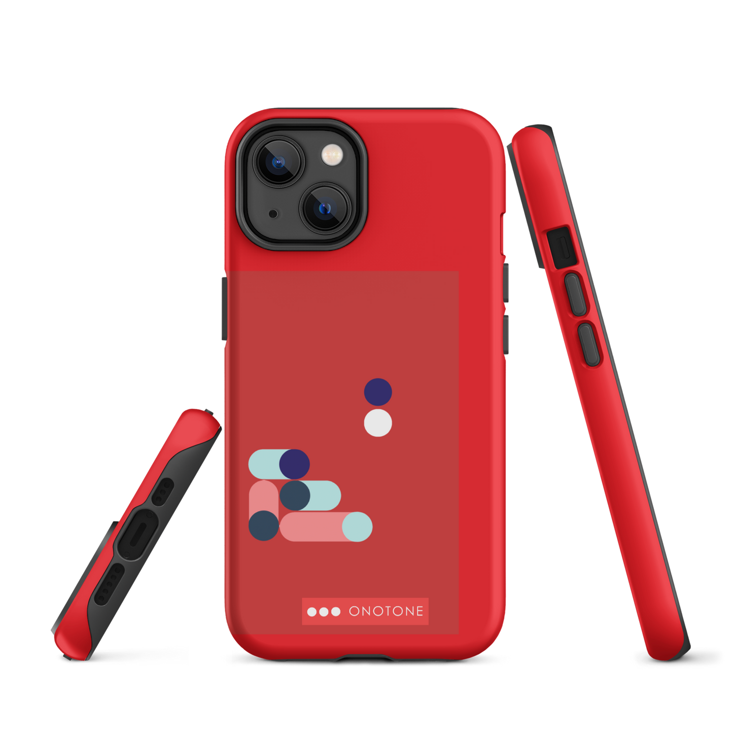 Dual Layer red modern iPhone® Case
