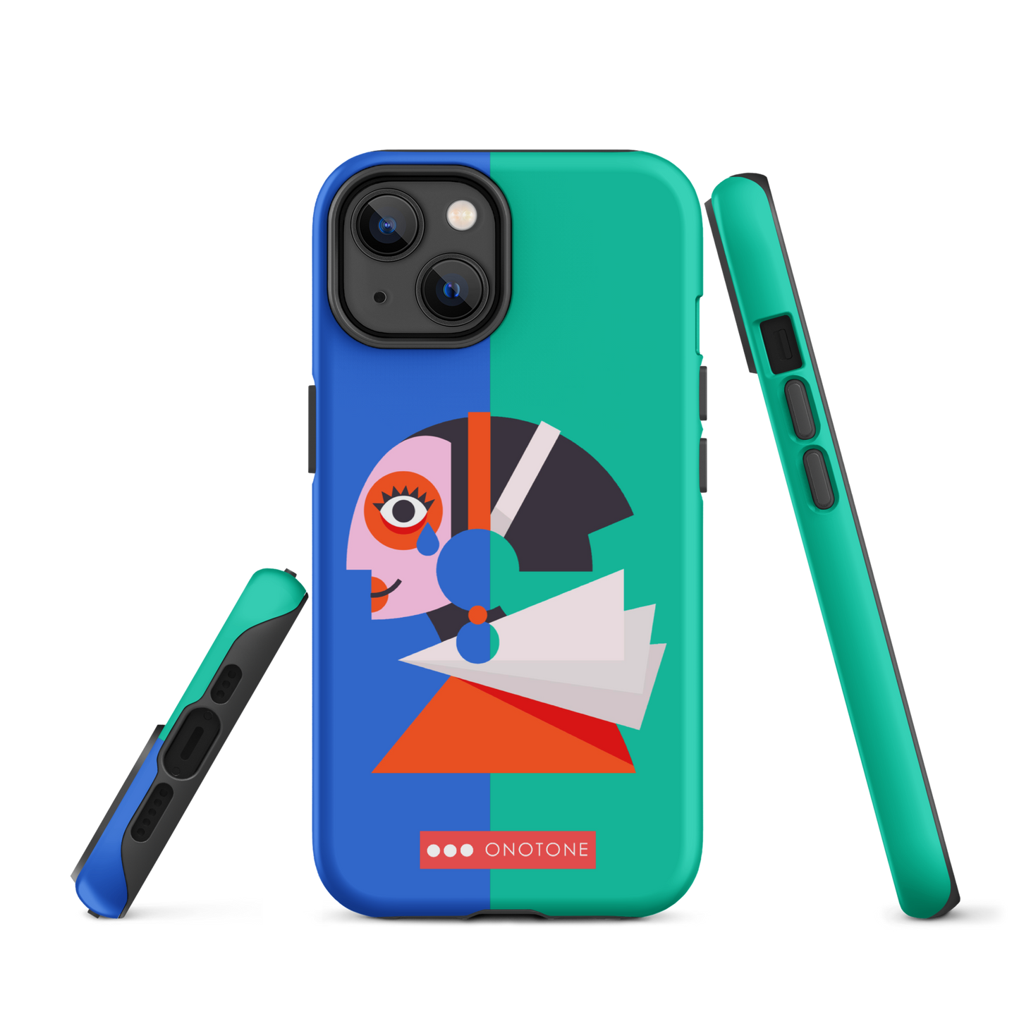 Dual Layer green modern iPhone® Case