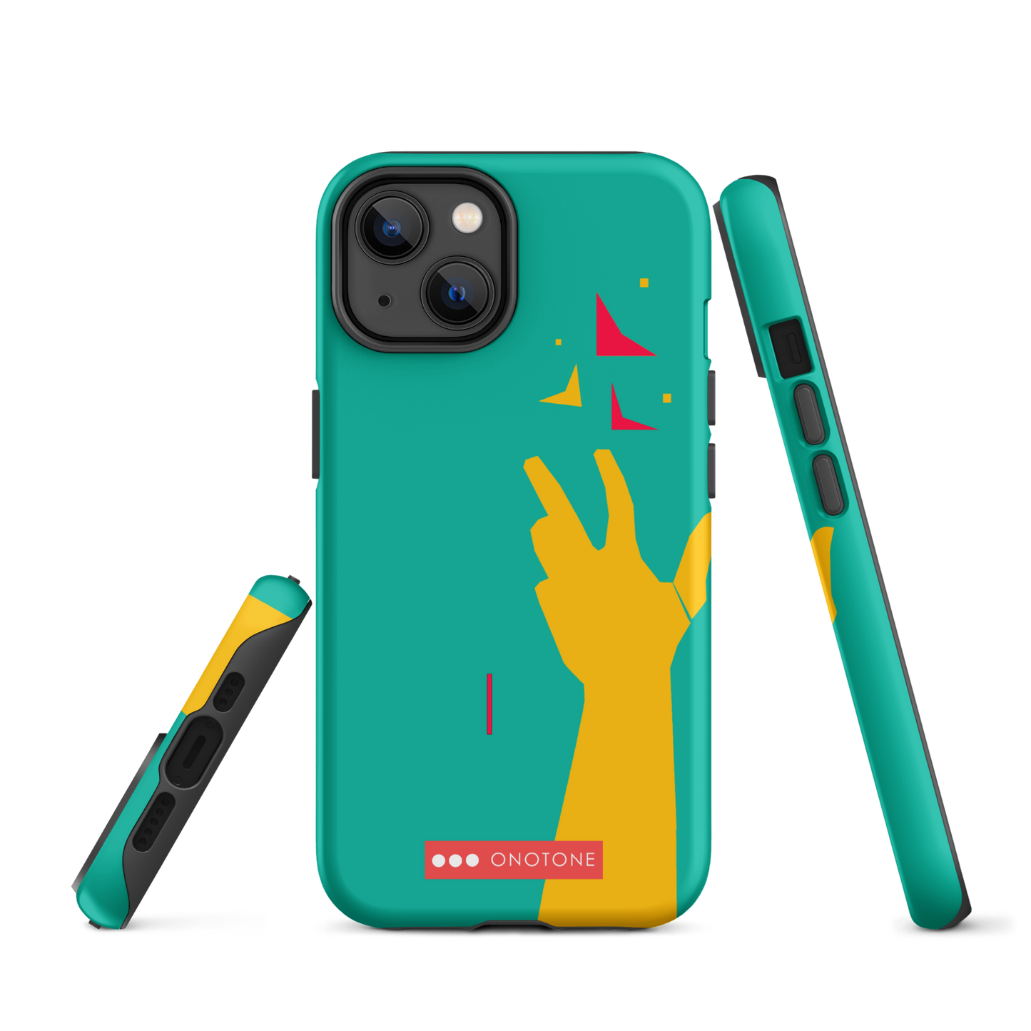 Dual Layer green modern iPhone® Case