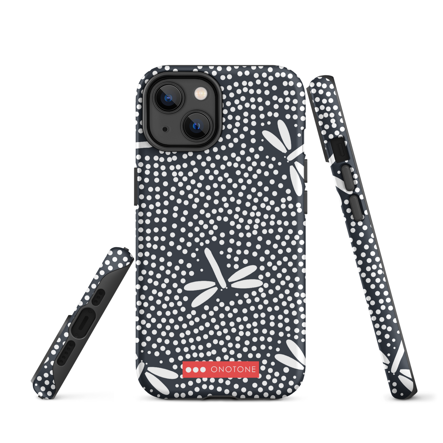 Japanese design indigo iPhone® Case with firefly patterns