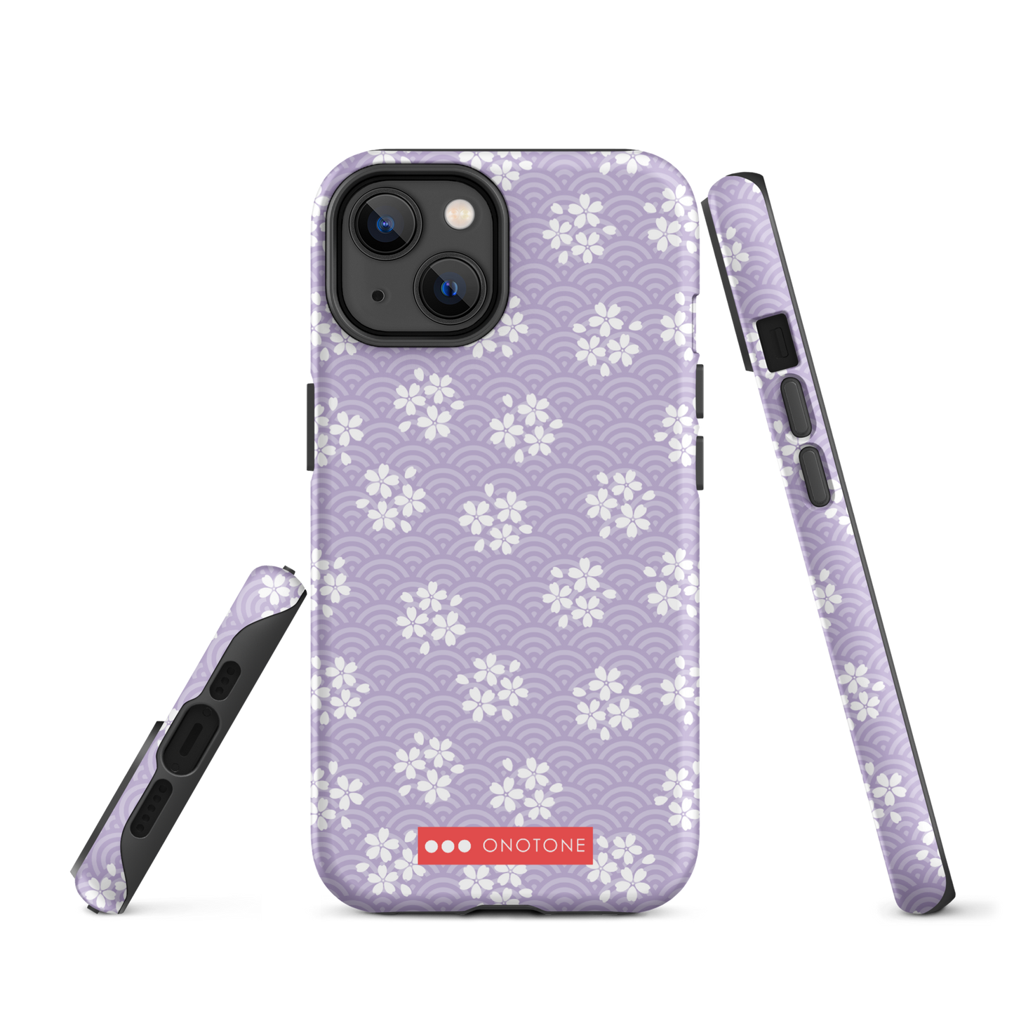Japanese design indigo iPhone® Case with sakra patterns