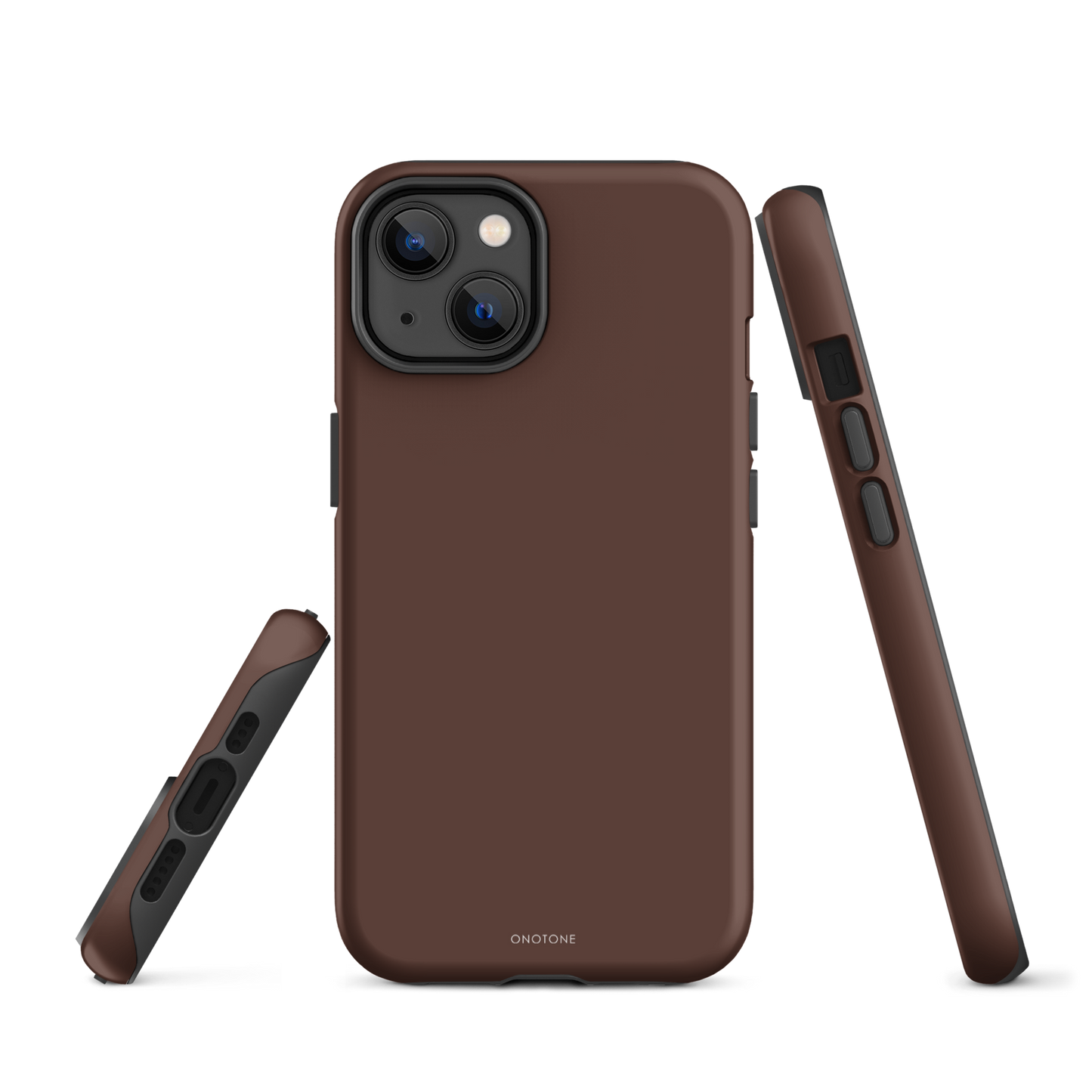 GRAY MINIMALIST IPHONE® CASE - PANTONE® CHOCOLATE FONDANT