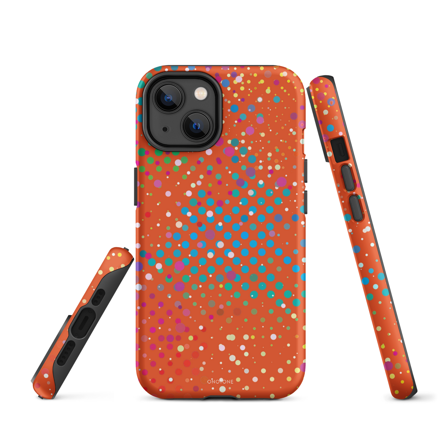 Vivid Vermilion Polka Dot iPhone 14 Plus Case