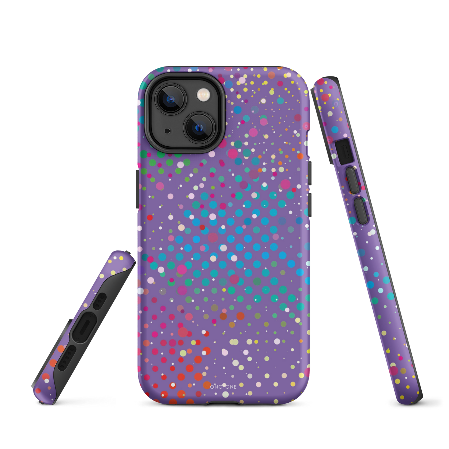 Purple Polka Dot iPhone 14 Plus Case