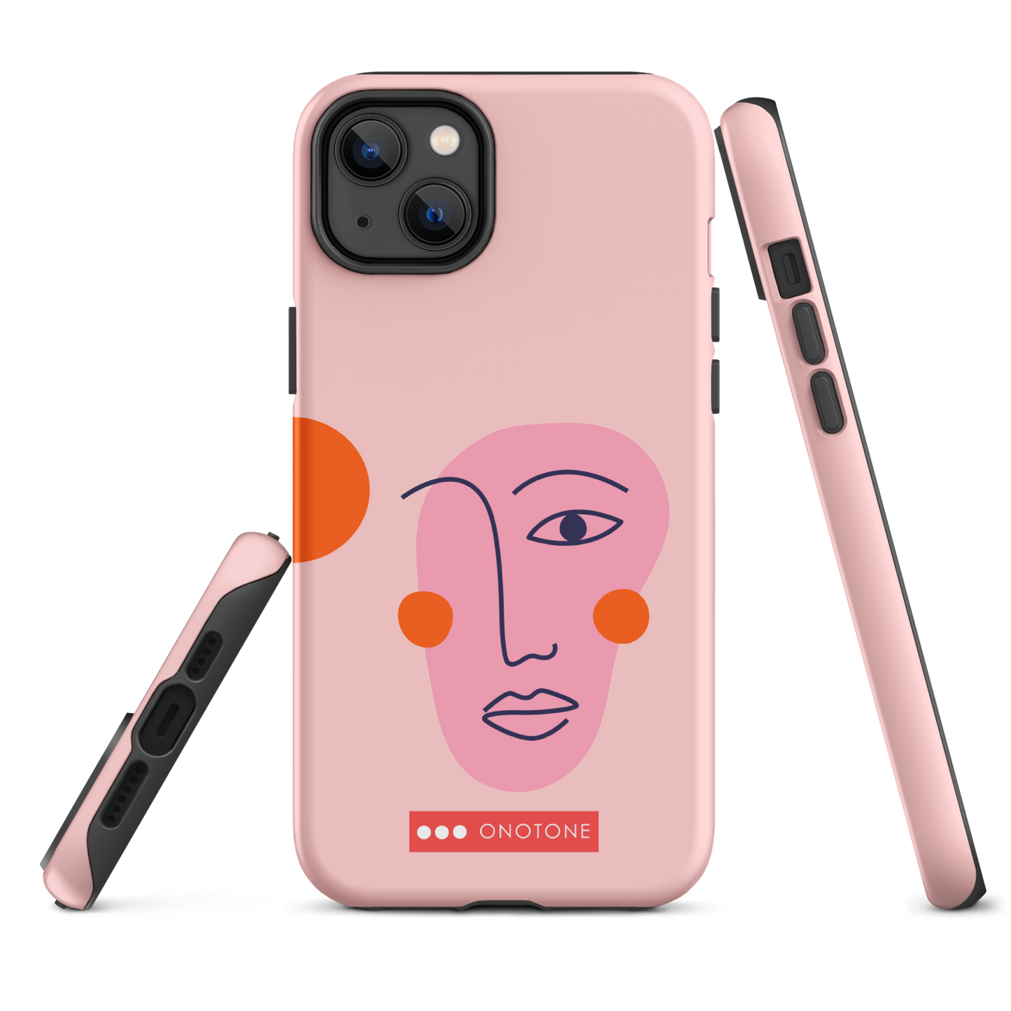 Dual Layer pink modern iPhone® Case