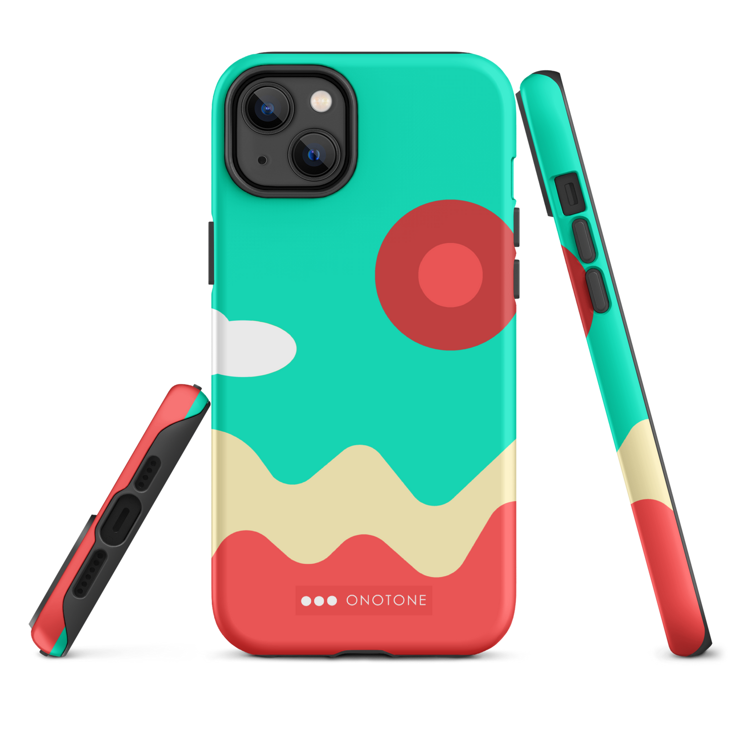 Dual Layer light blue modern iPhone® Case