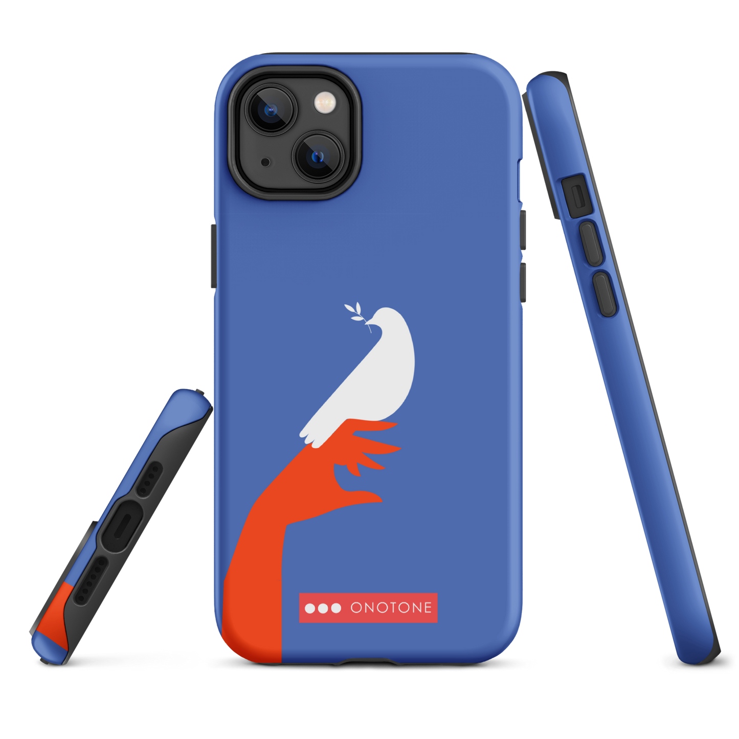Dual Layer blue modern iPhone® Case