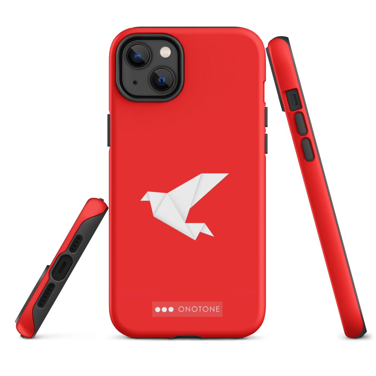 Dual Layer red modern iPhone® Case