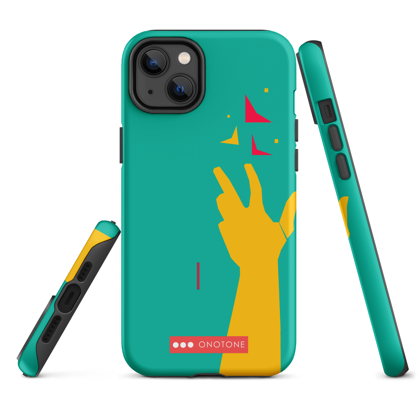 Dual Layer green modern iPhone® Case