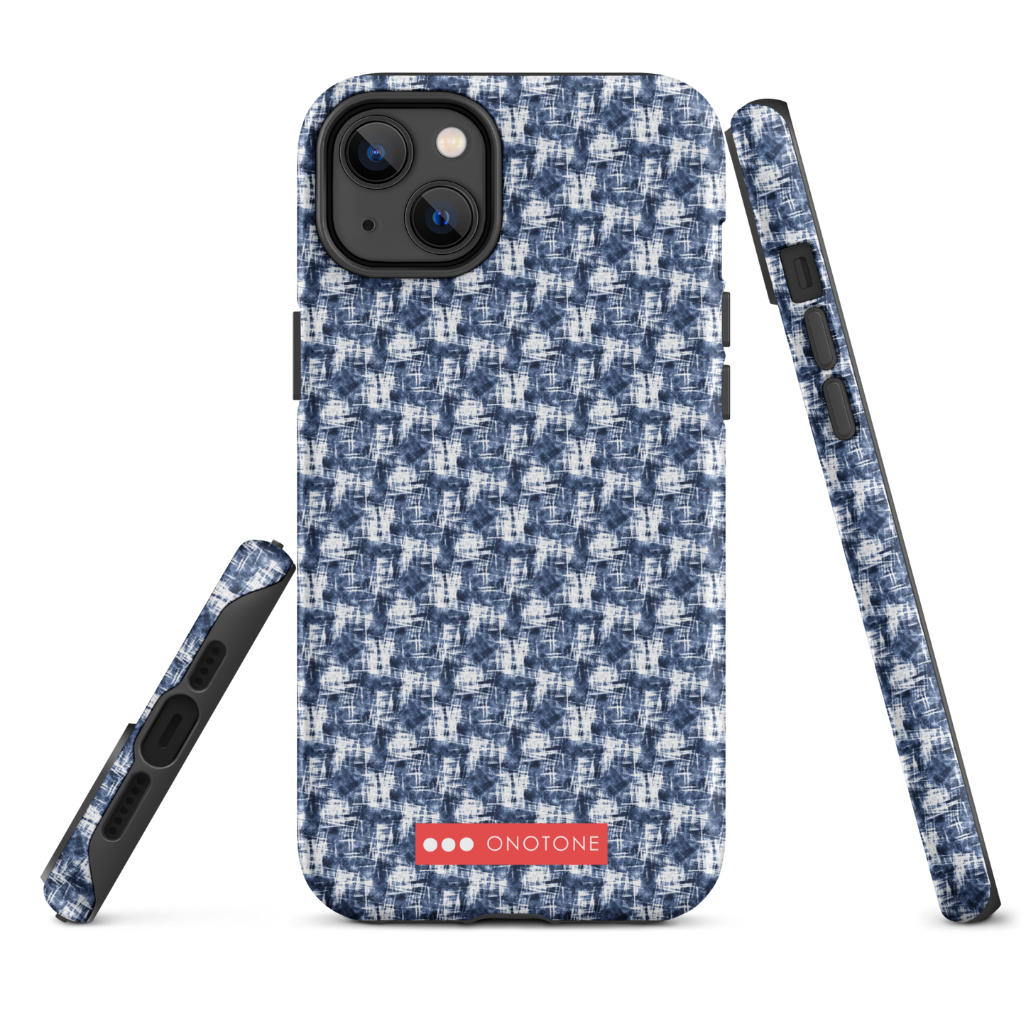 Japanese design indigo iPhone® Case with patterns