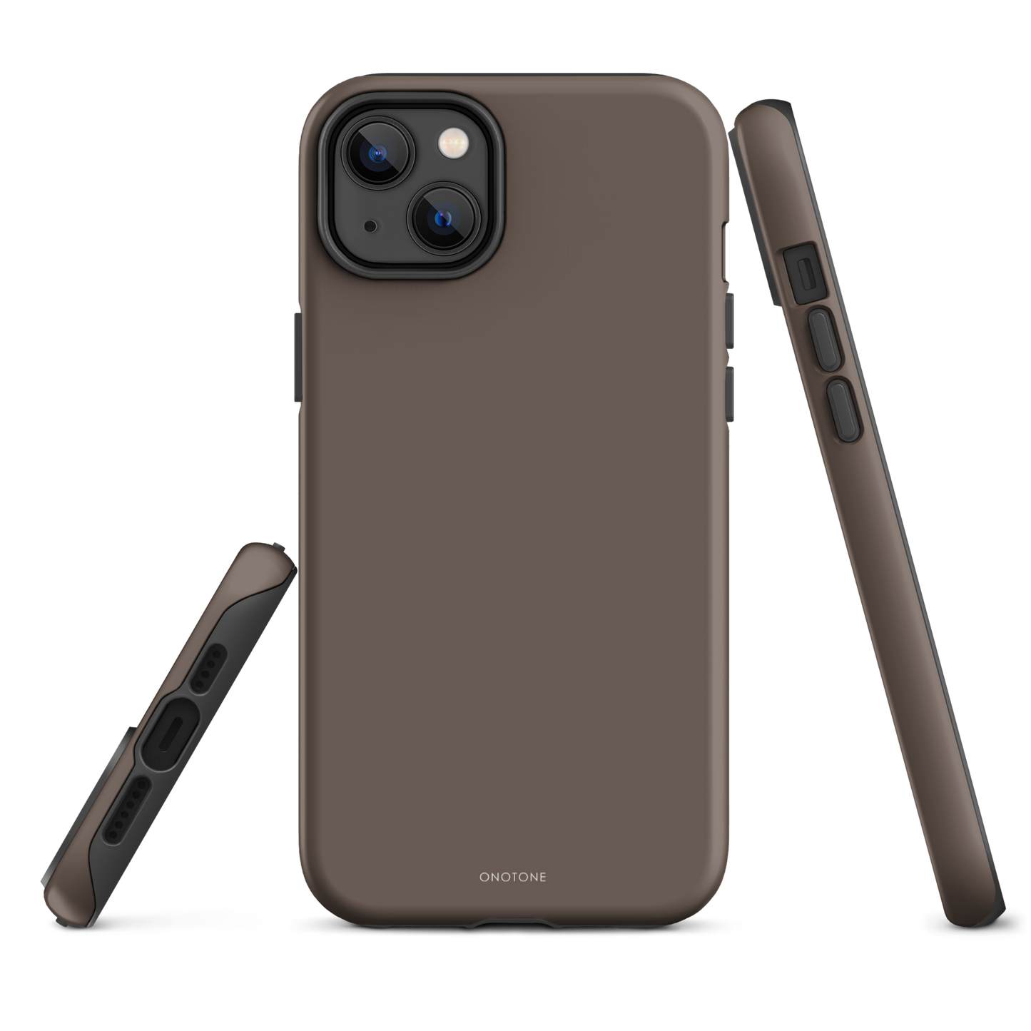 GRAY MINIMALIST IPHONE® CASE - PANTONE® CHOCOLATE CHIP