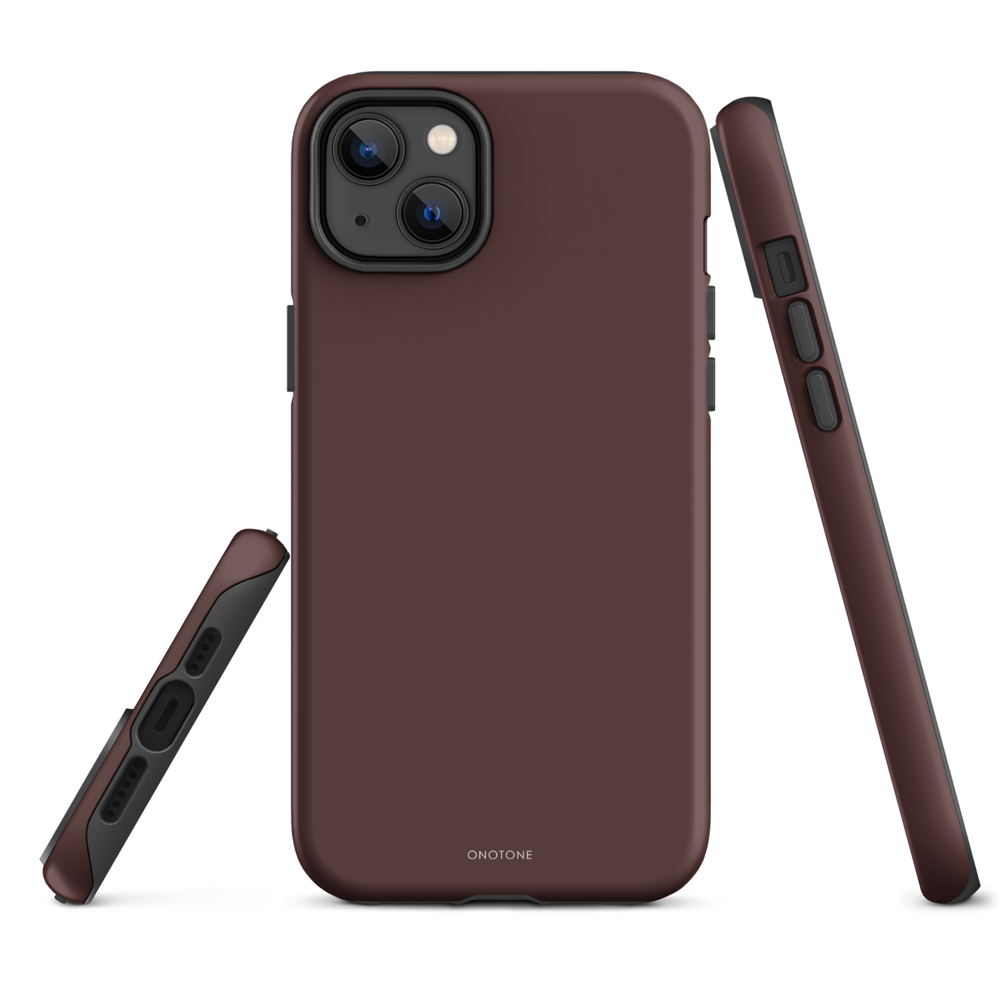 GRAY MINIMALIST IPHONE® CASE - PANTONE® BITTER CHOCOLATE