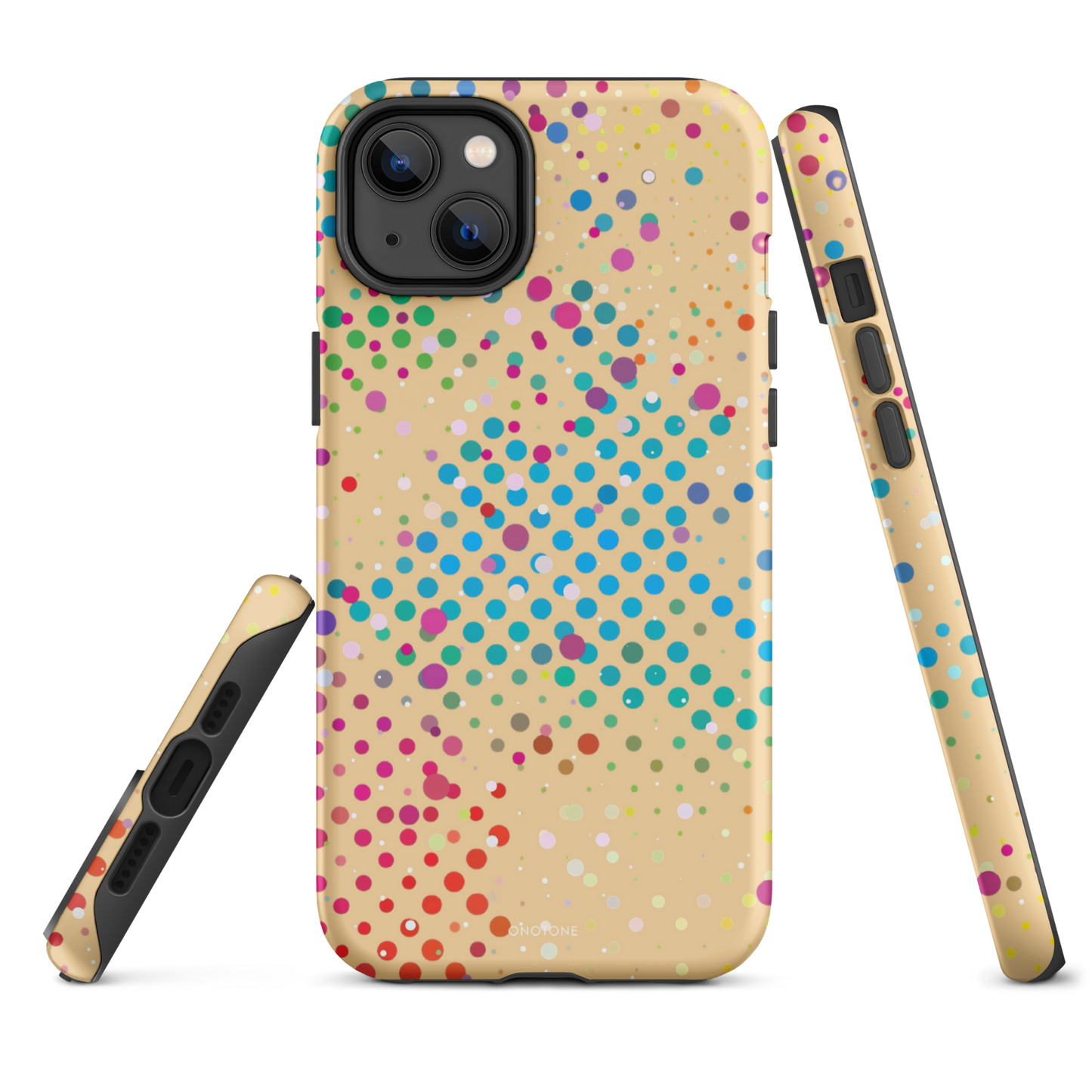 Beige Polka Dot iPhone 14 Pro Case