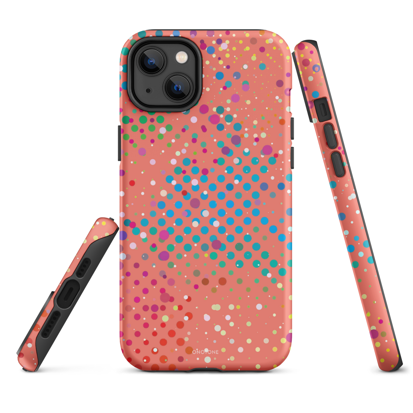 Soft Vivid Crimson Polka Dot iPhone 14 Pro Case