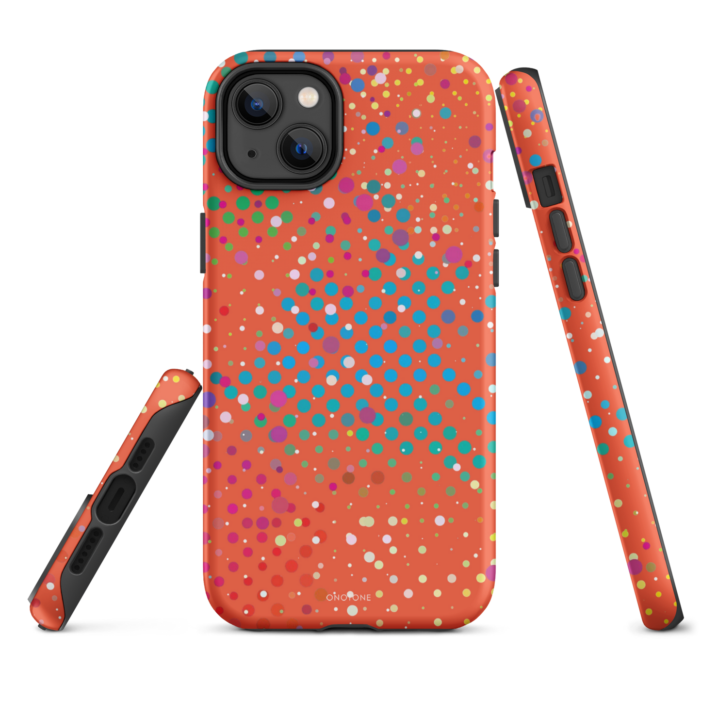 Vivid Crimson Polka Dot iPhone 14 Pro Case