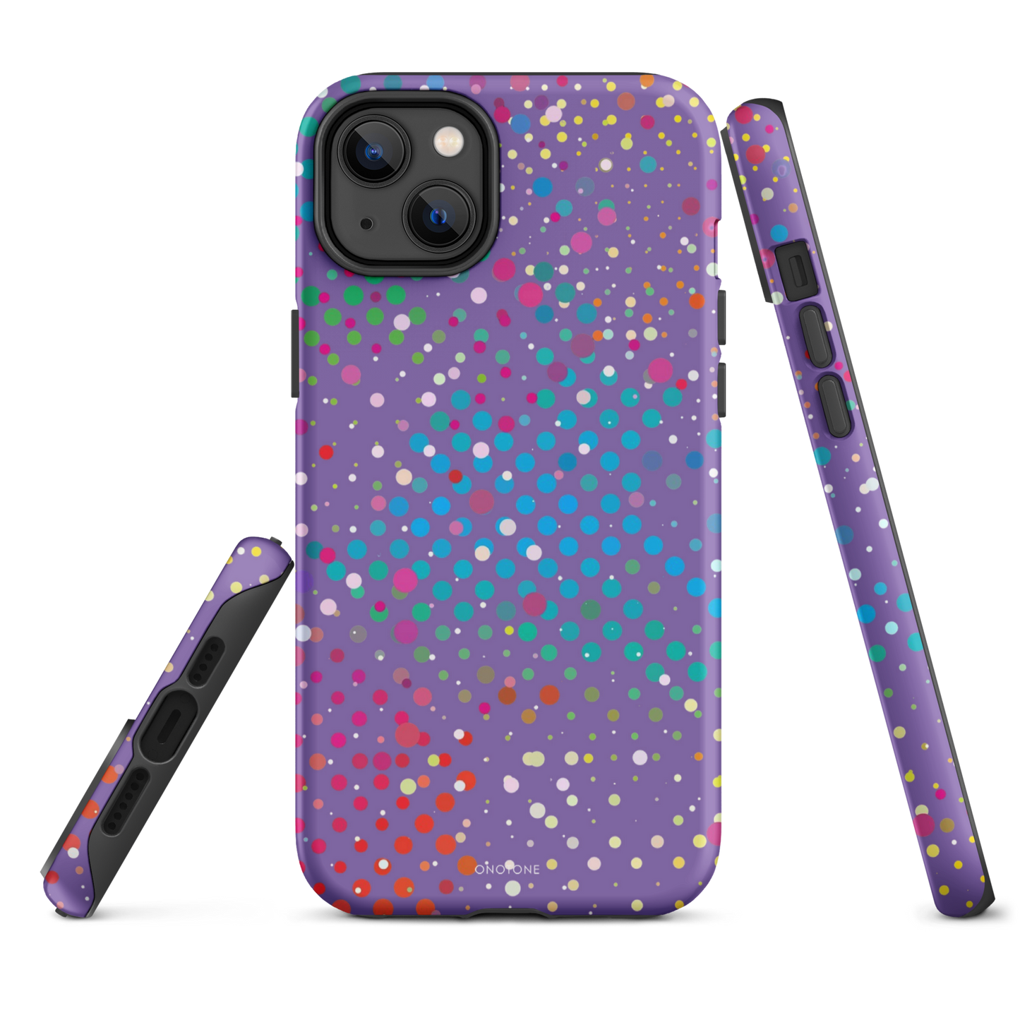 Purple Polka Dot iPhone 14 Pro Case