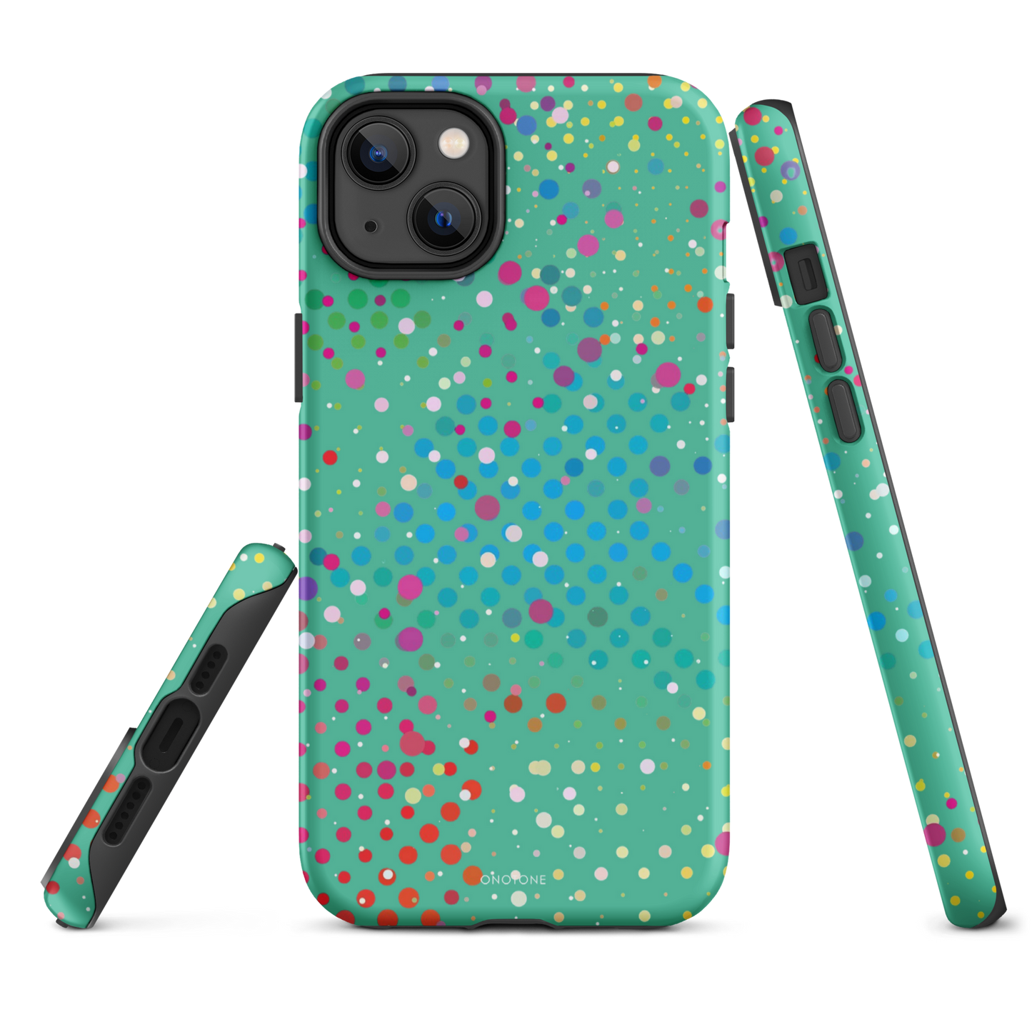 Pearl Aqua Polka Dot iPhone 14 Pro Case