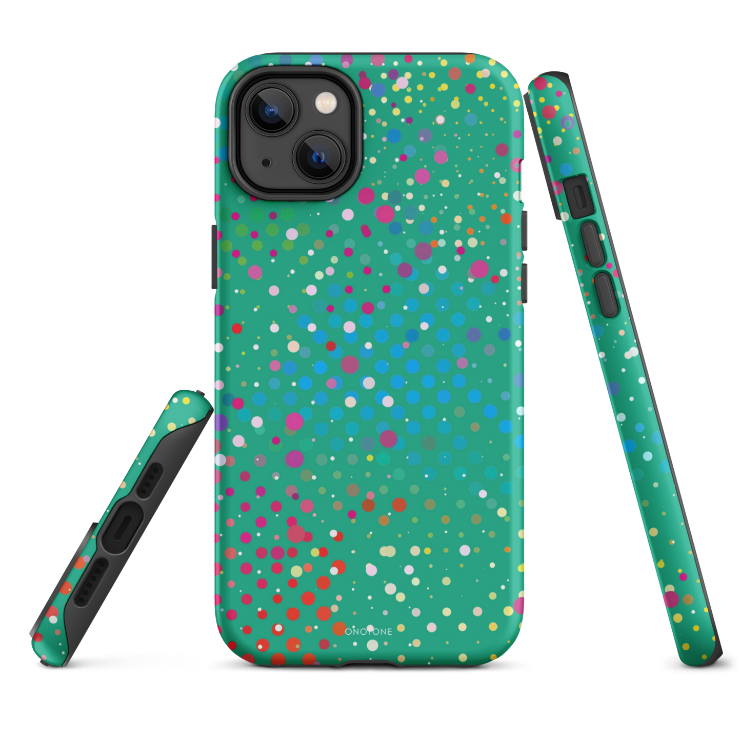 Persian Green Polka Dot iPhone 14 Pro Case