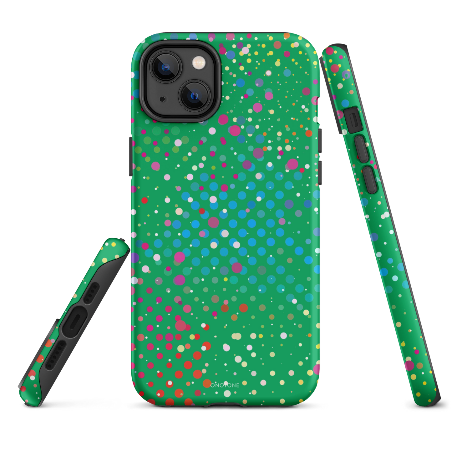 Shamrock Green Polka Dot iPhone 14 Pro Case