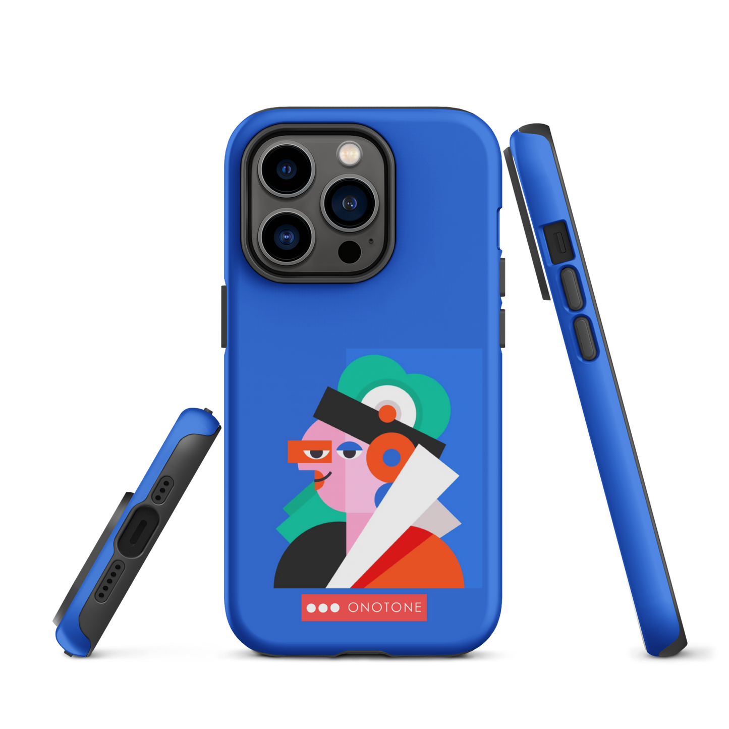 Dual Layer blue modern iPhone® Case