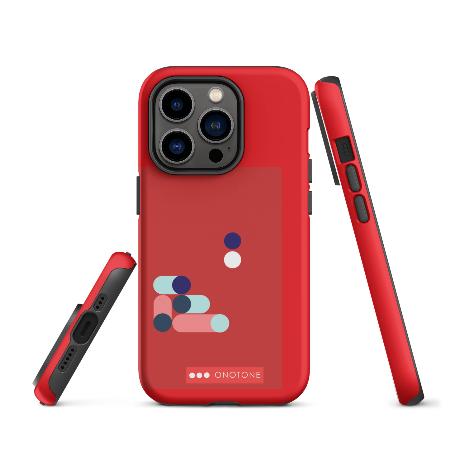 Dual Layer red modern iPhone® Case
