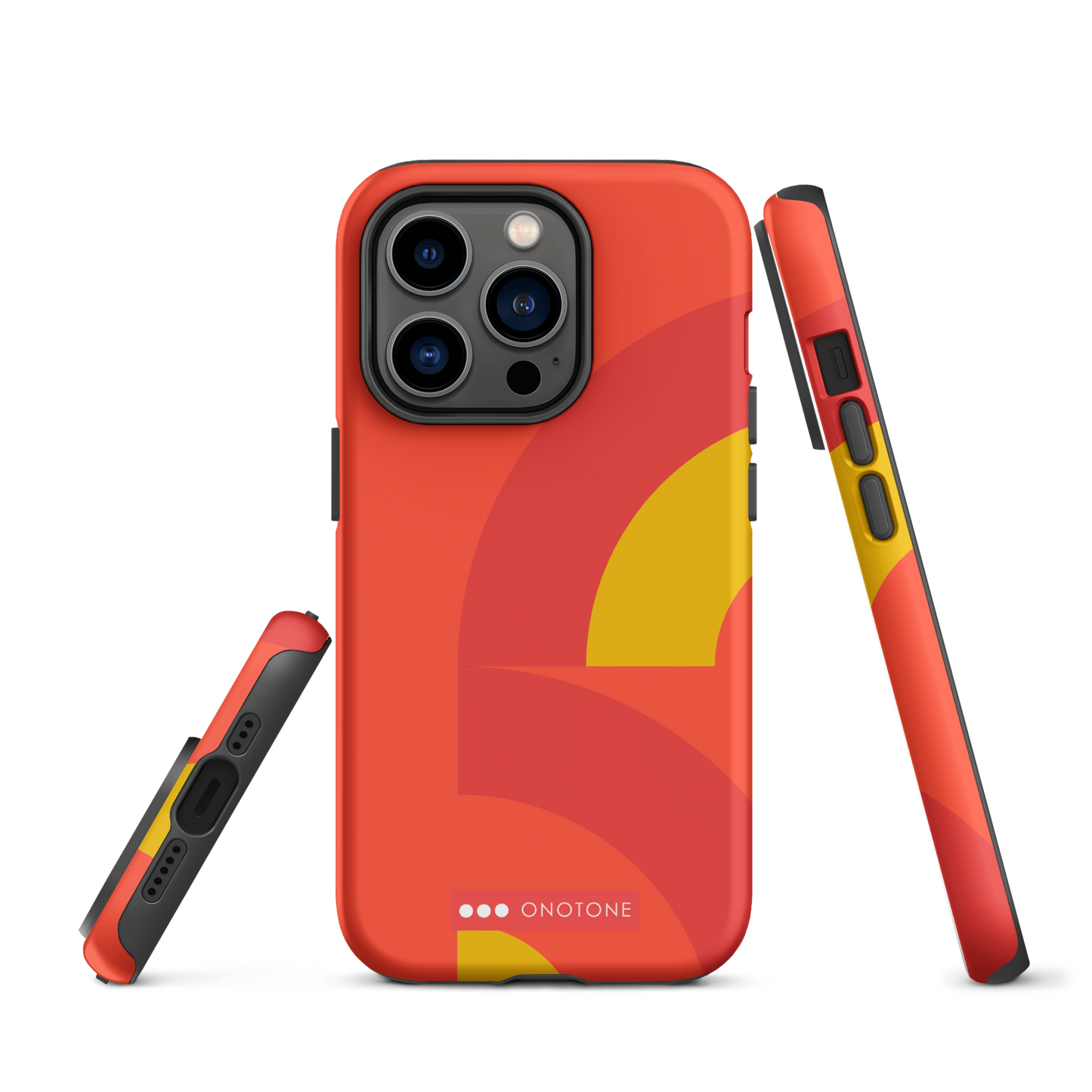Dual Layer orange modern iPhone® Case