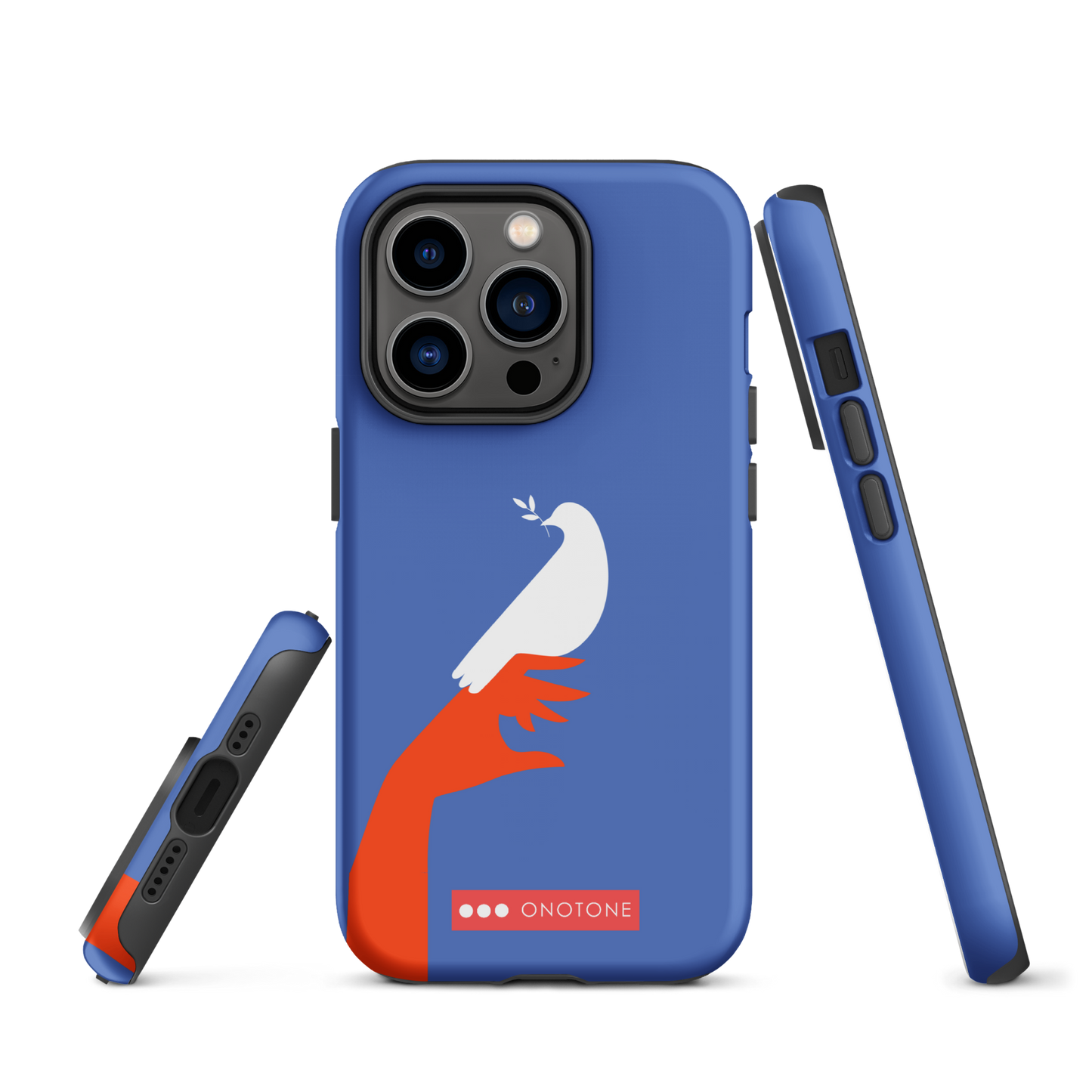 Dual Layer blue modern iPhone® Case