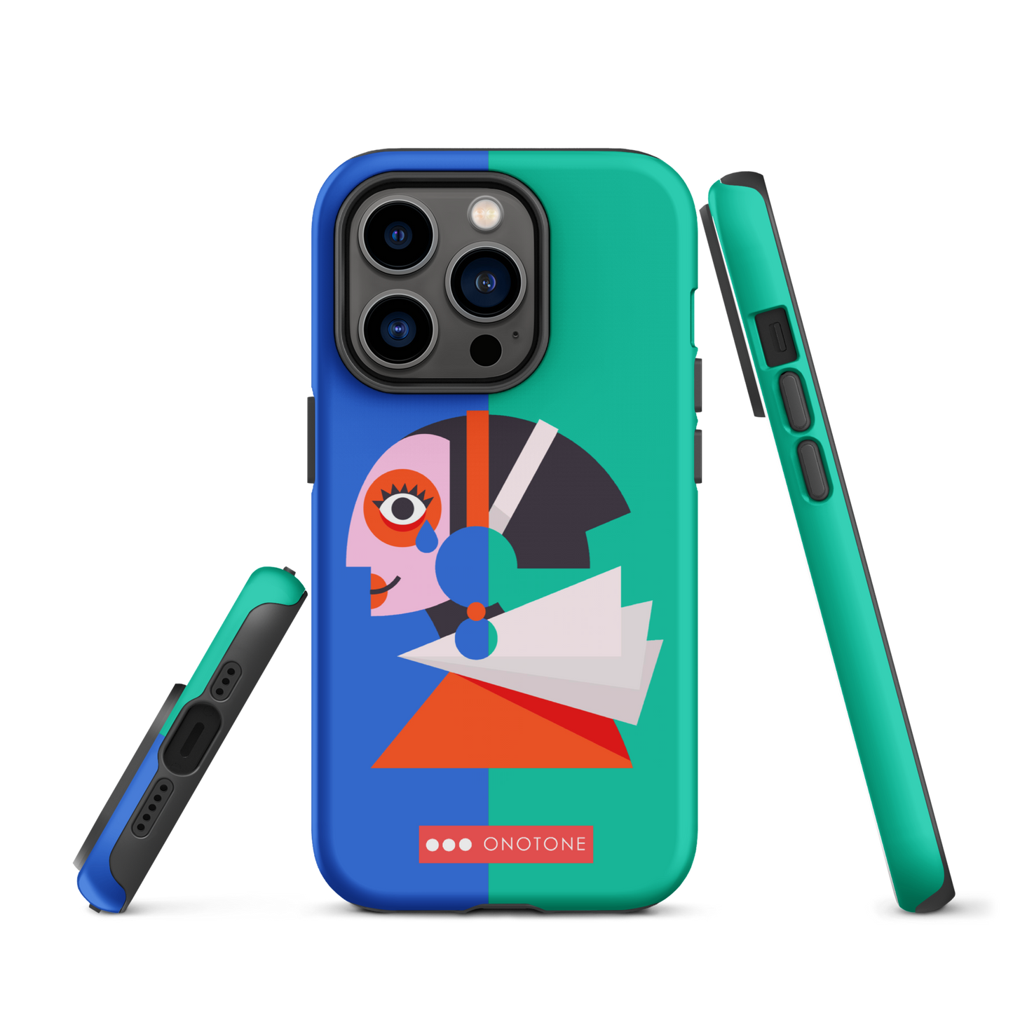 Dual Layer green modern iPhone® Case