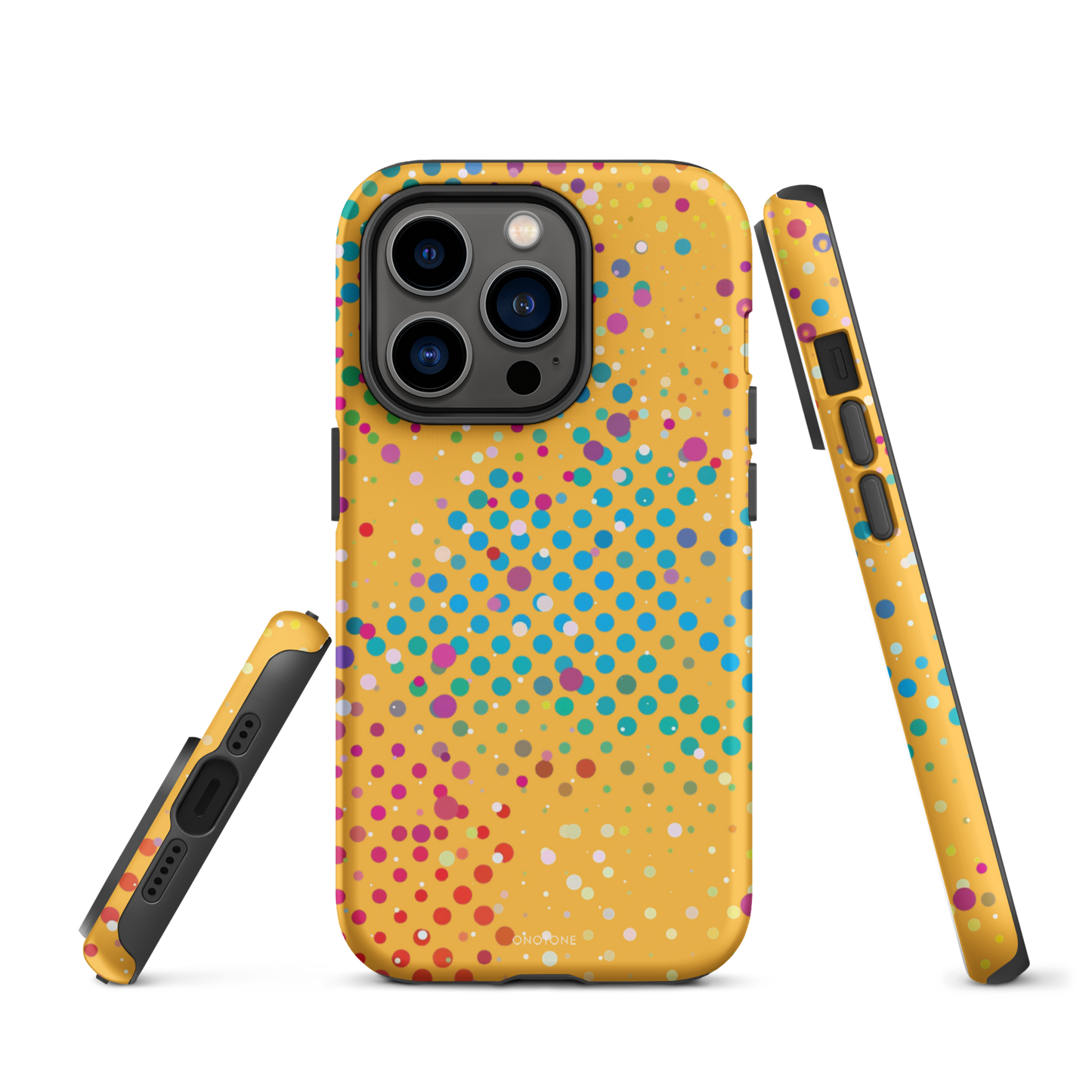 Orange Pop Polka Dot iPhone 14 Pro Max Case