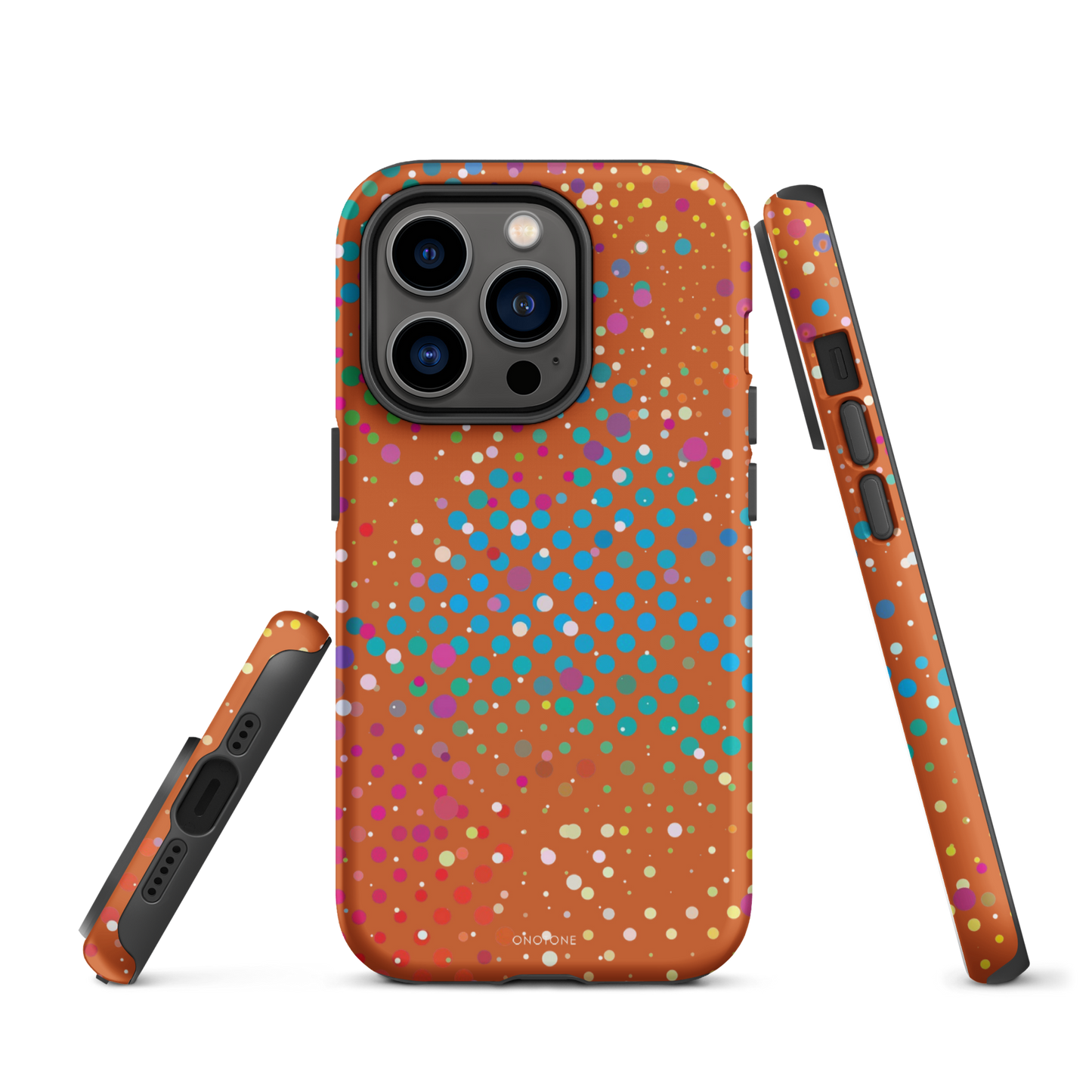 Rusty Orange Polka Dot iPhone 14 Pro Max Case