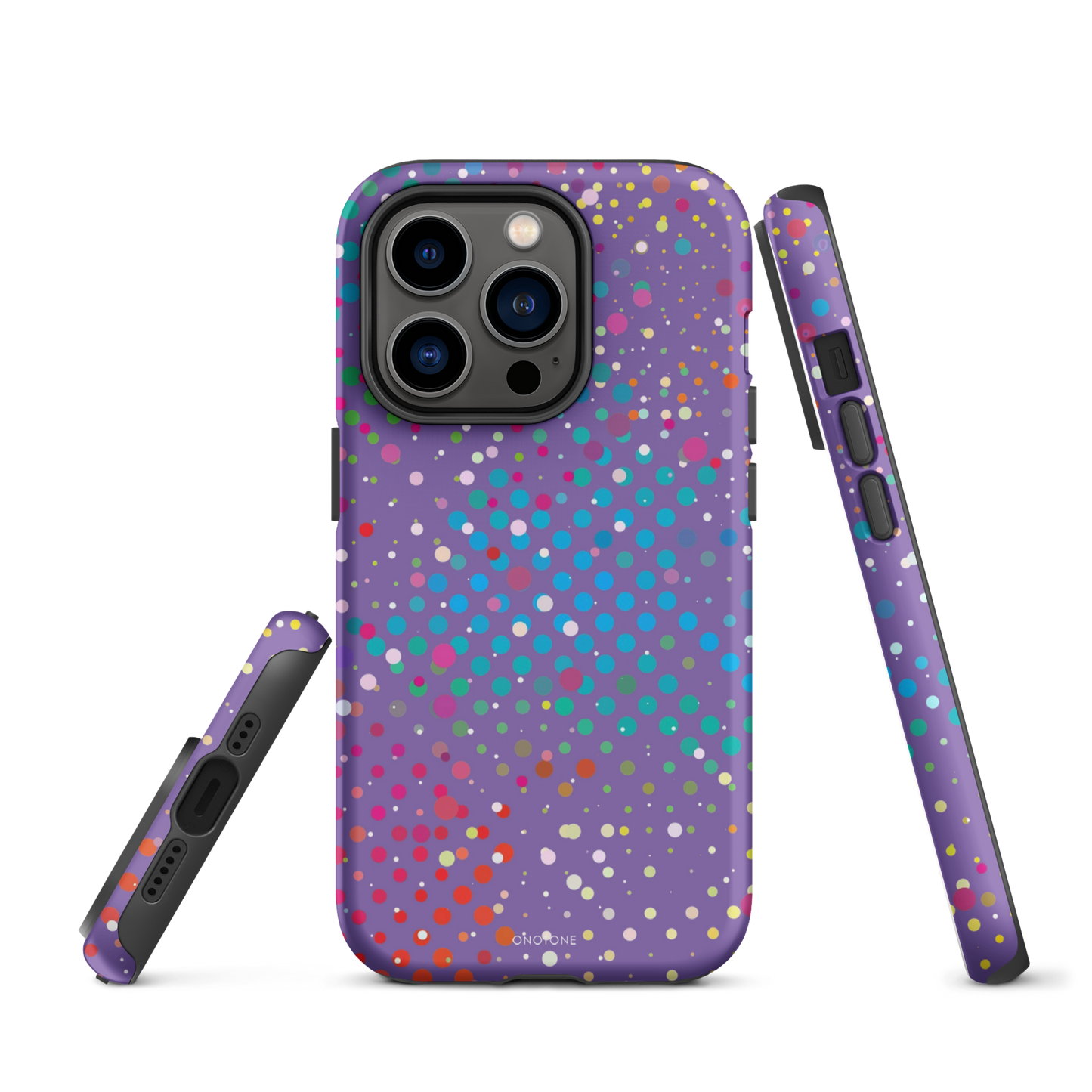 Purple Polka Dot iPhone 14 Pro Max Case
