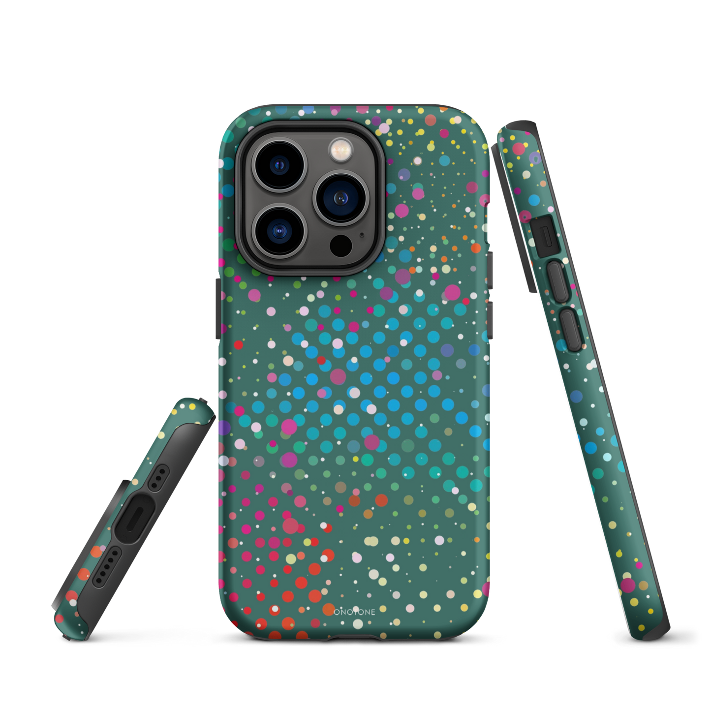 Bottle Green Polka Dot iPhone 14 Pro Max Case