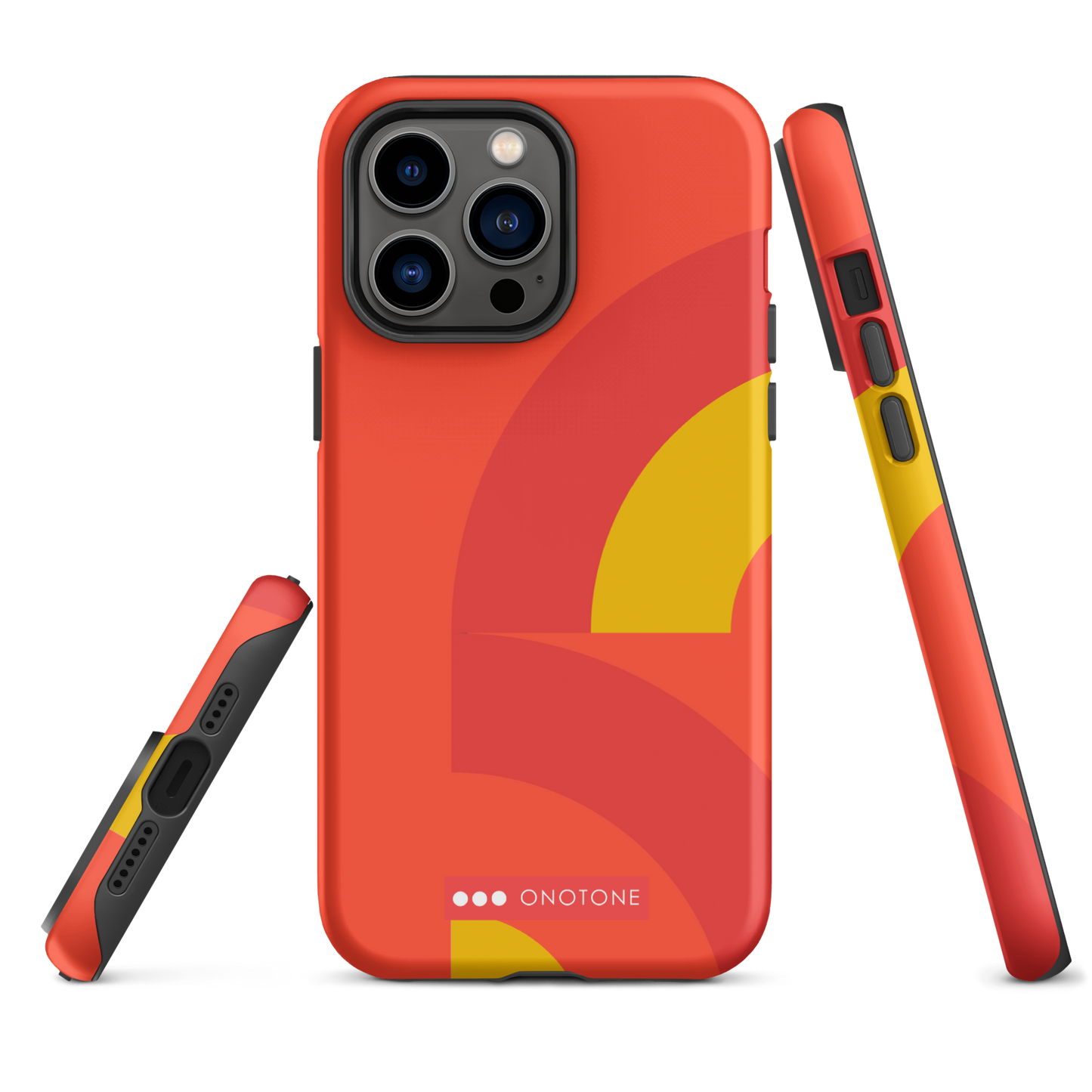 Dual Layer orange modern iPhone® Case