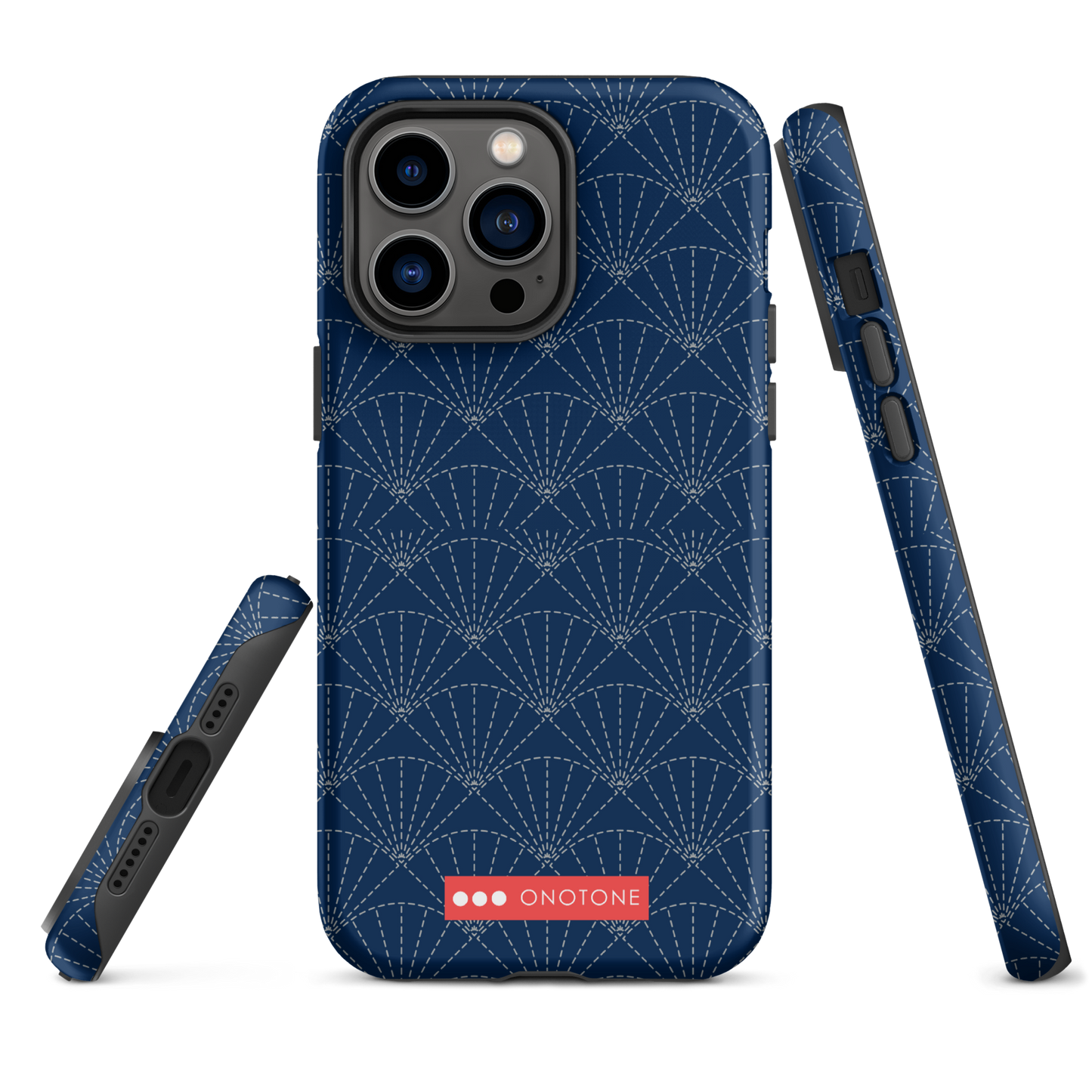 Japanese design indigo iPhone® Case with patterns