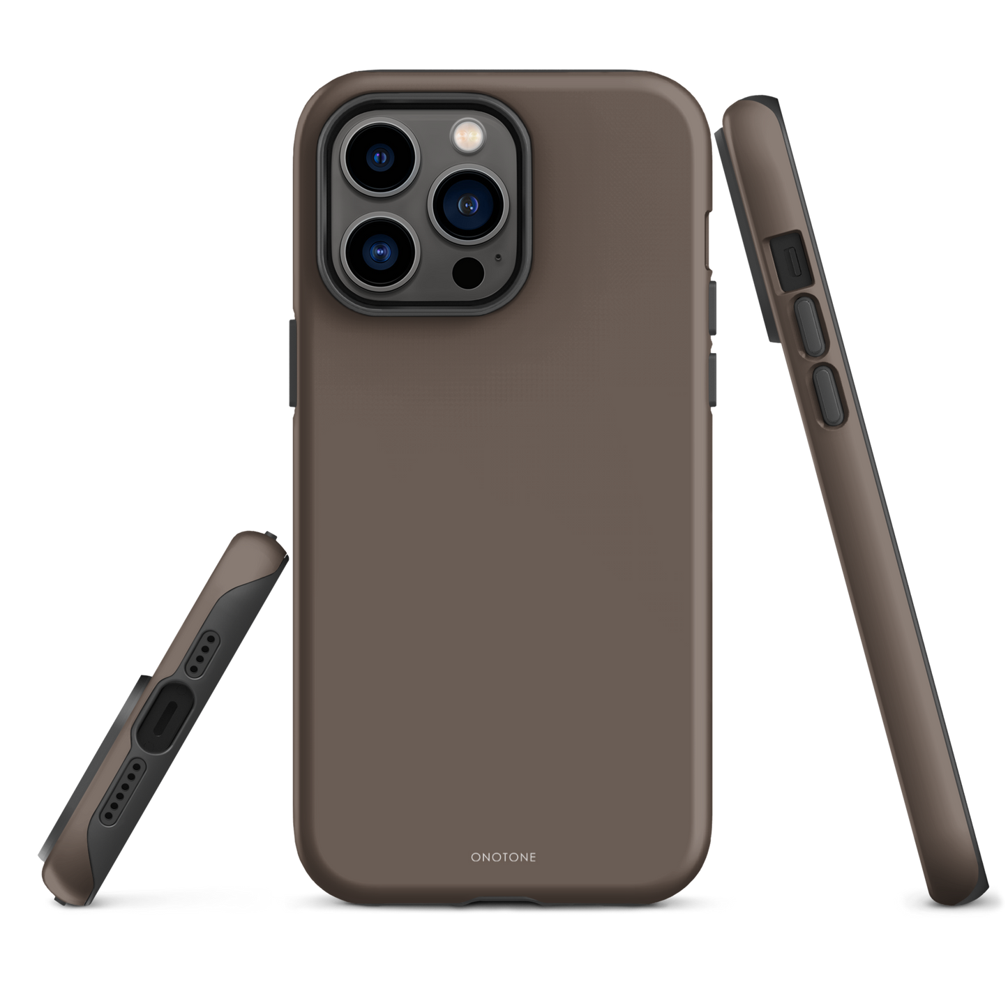 GRAY MINIMALIST IPHONE® CASE - PANTONE® CHOCOLATE CHIP
