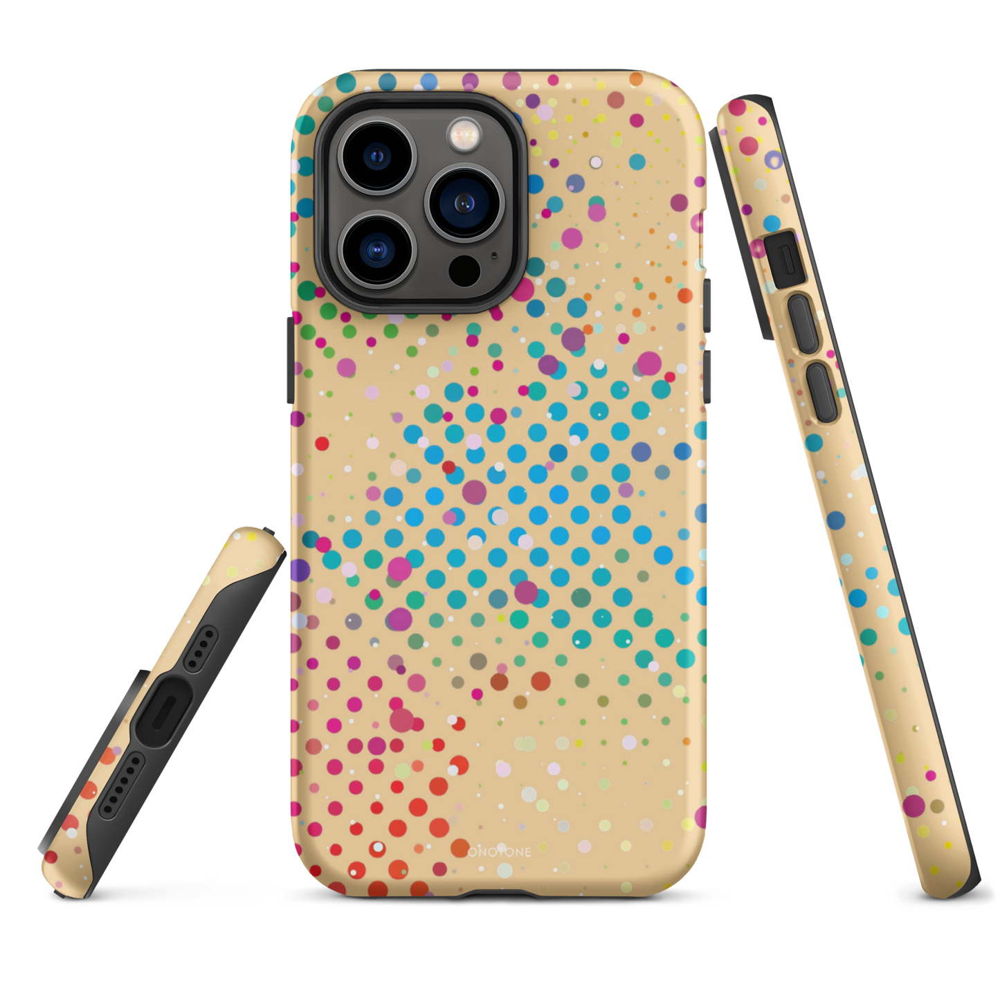 Beige Polka Dot iPhone 15 (MagSafe) Case