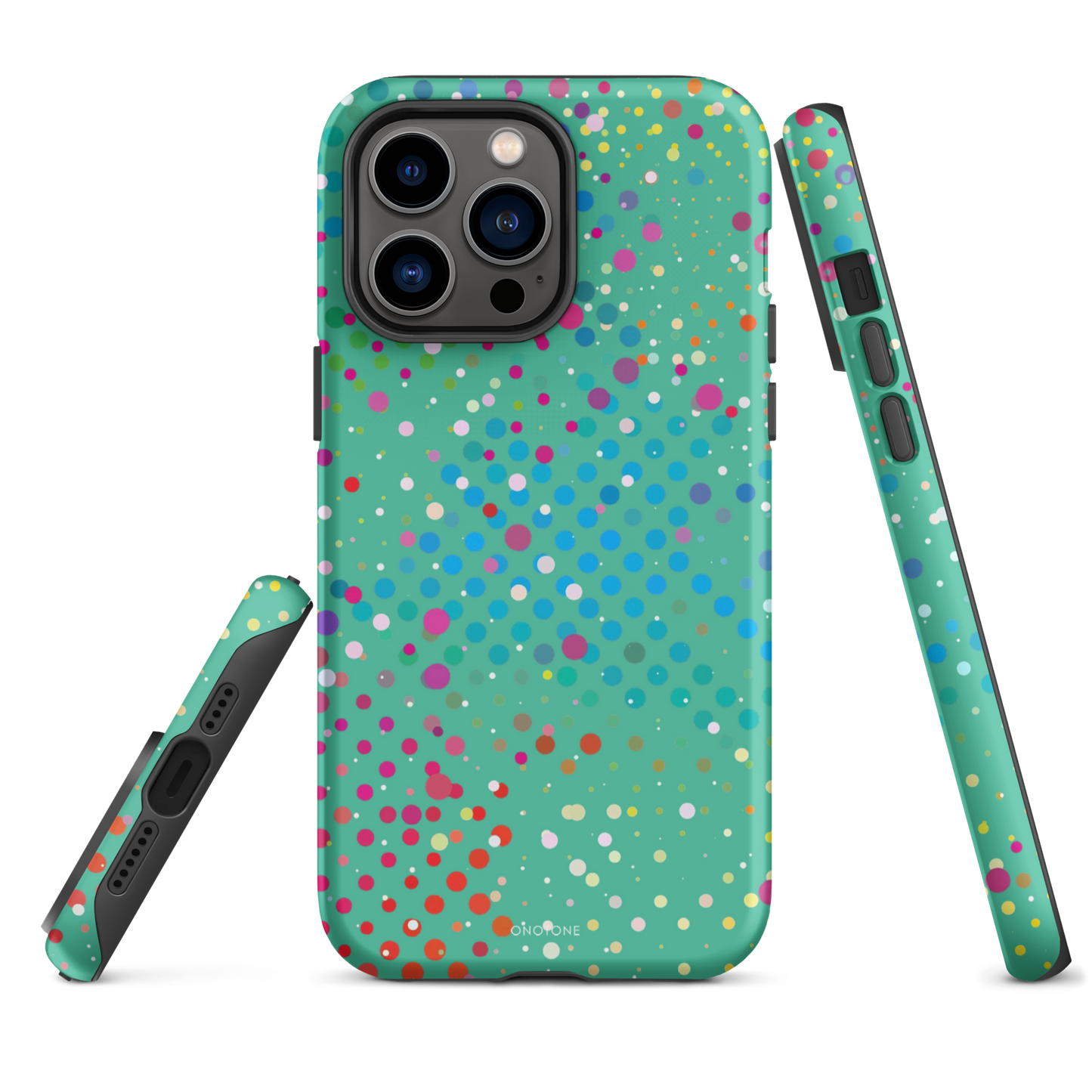 Pearl Aqua Polka Dot iPhone 15 (MagSafe) Case