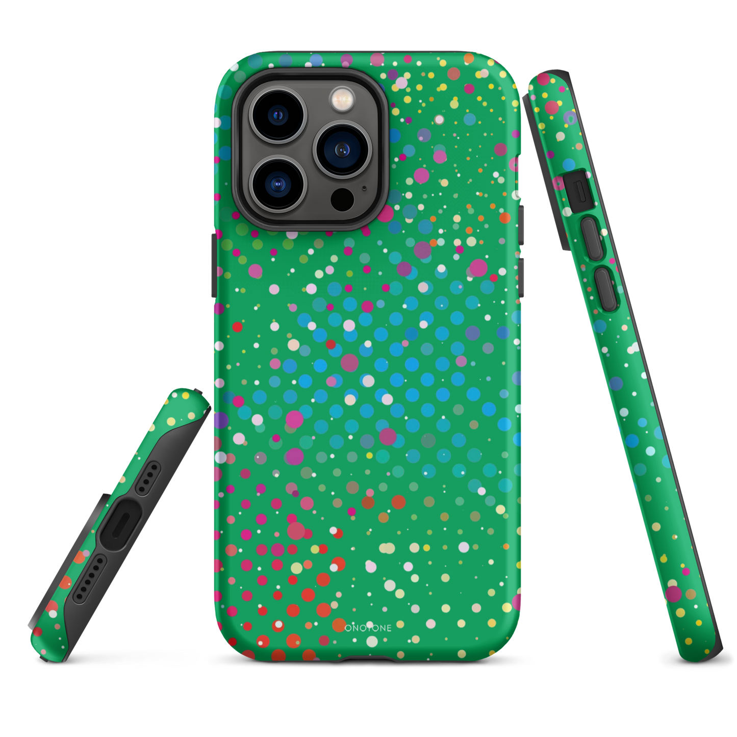 Shamrock Green Polka Dot iPhone 15 (MagSafe) Case