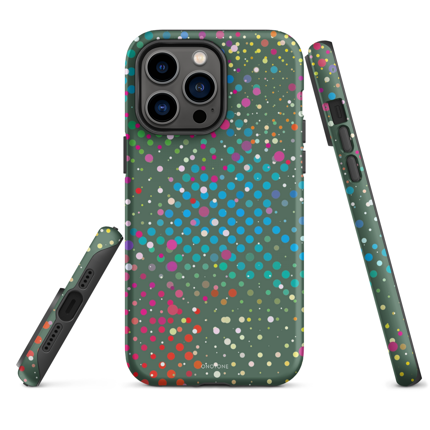 Evergreen Polka Dot iPhone 15 (MagSafe) Case