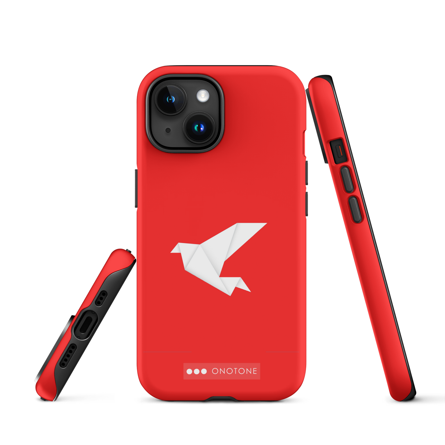 Dual Layer red modern iPhone® Case