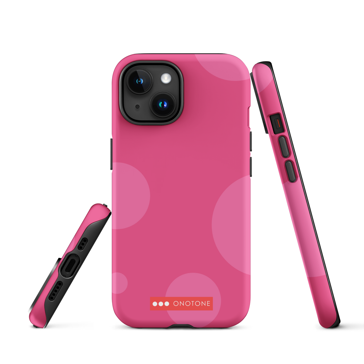 Dual Layer pink modern iPhone® Case
