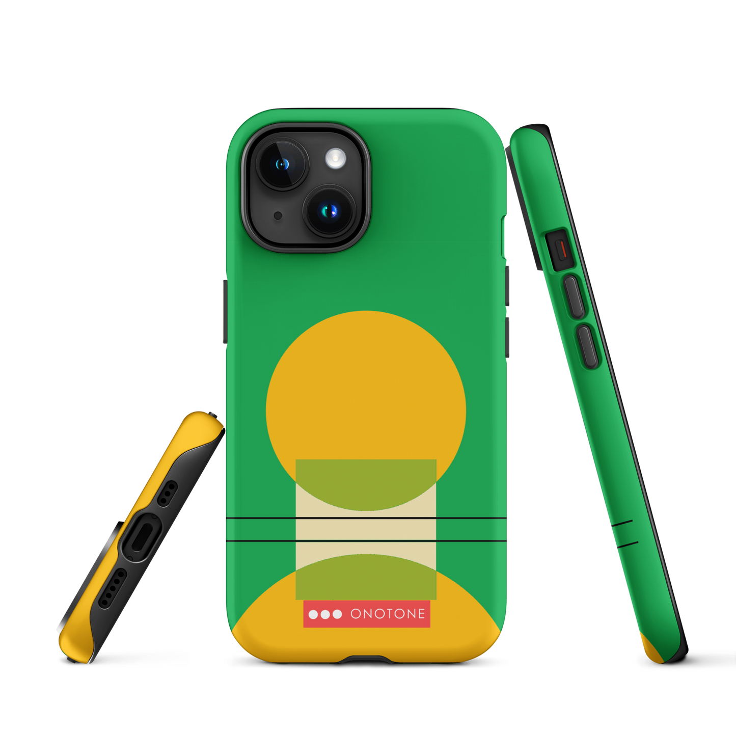 Dual Layer green modern iPhone® Case