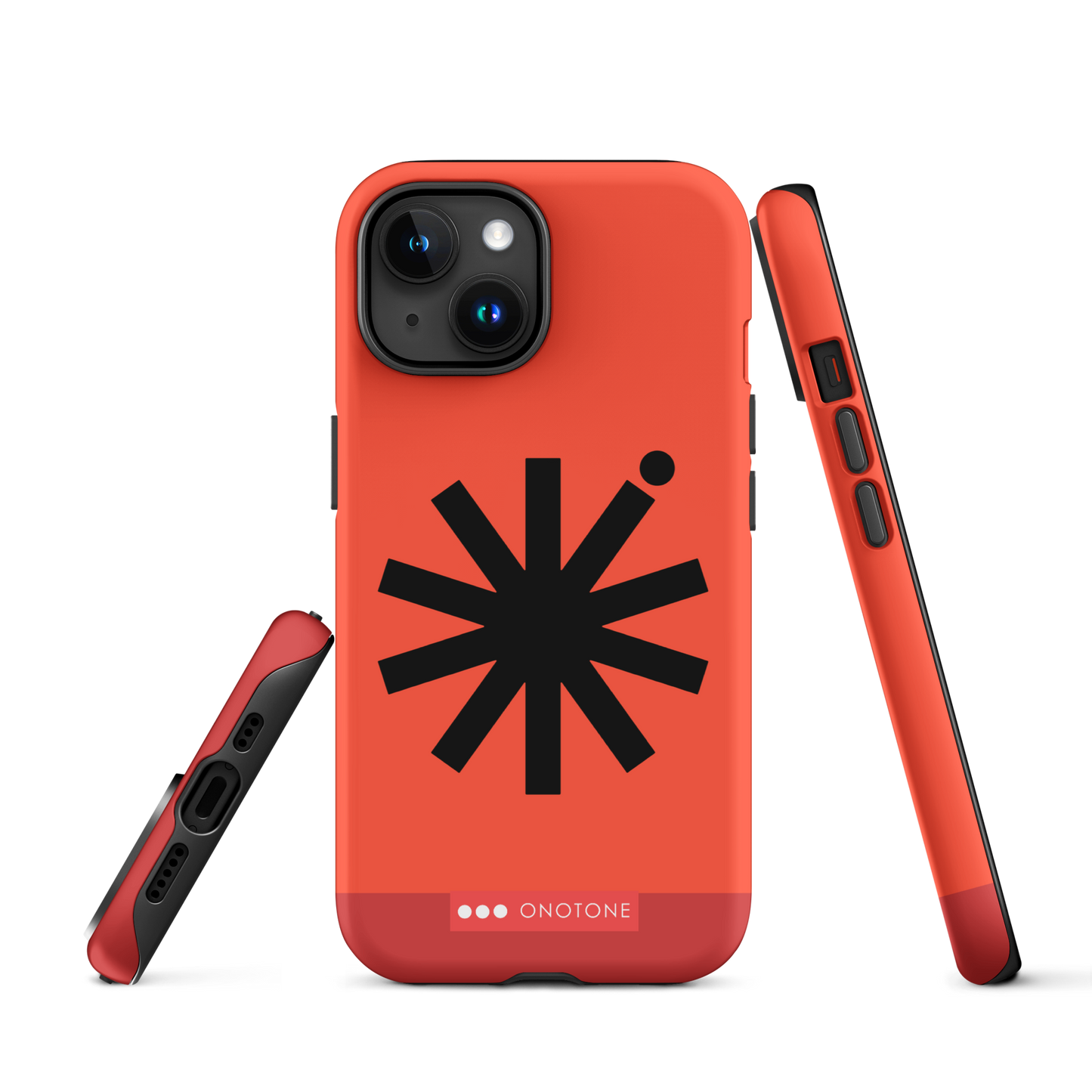Dual Layer orange modern iPhone® Case