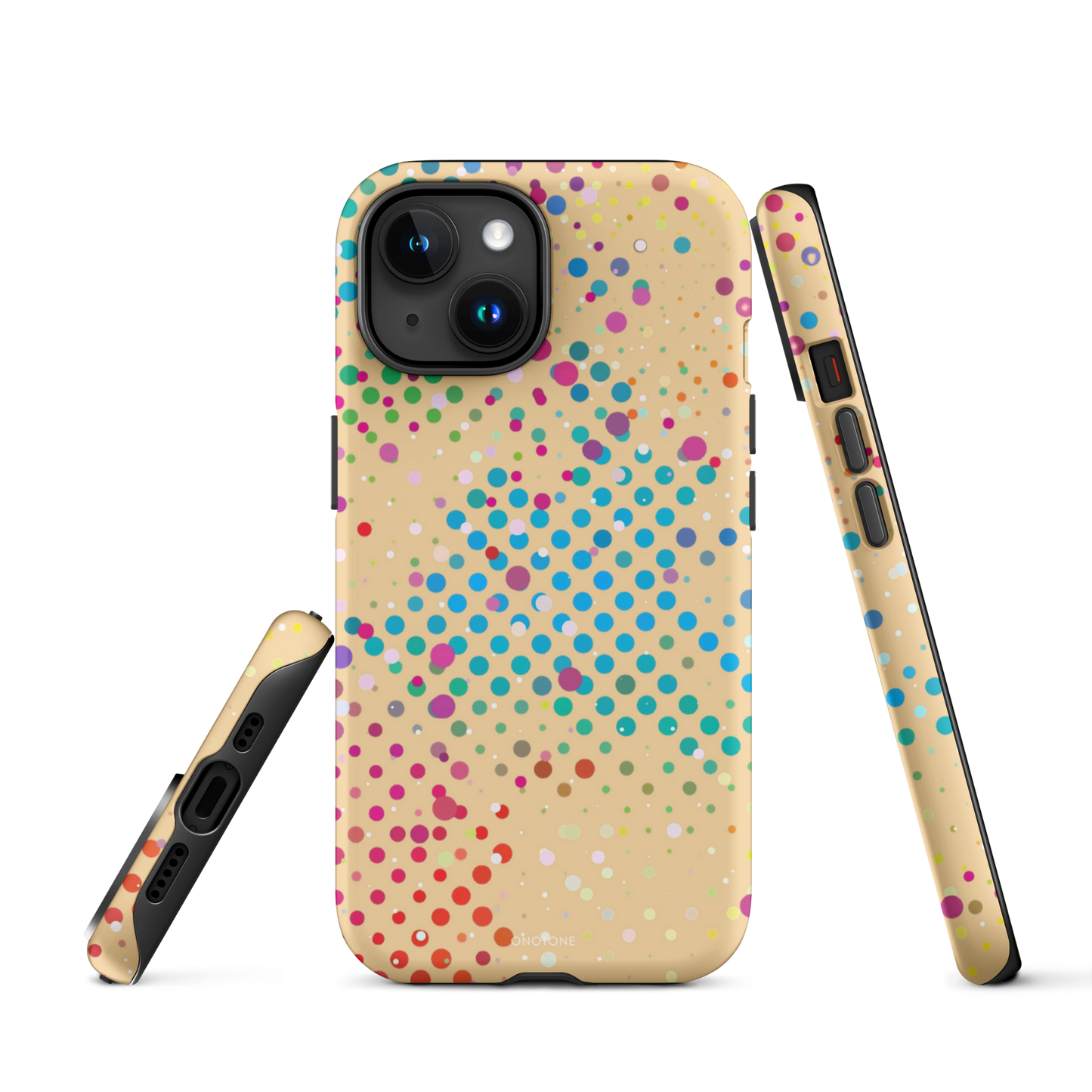 Beige Polka Dot iPhone 15 Plus (MagSafe) Case